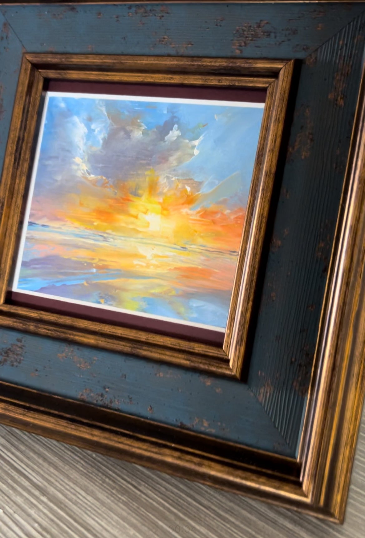 True Colours, 8.5x9.5cm , original seascape oil painting