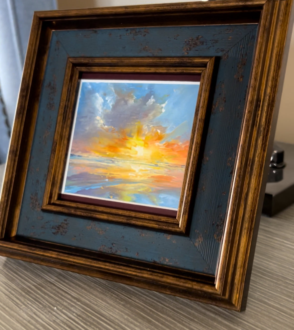 True Colours, 8.5x9.5cm , original seascape oil painting