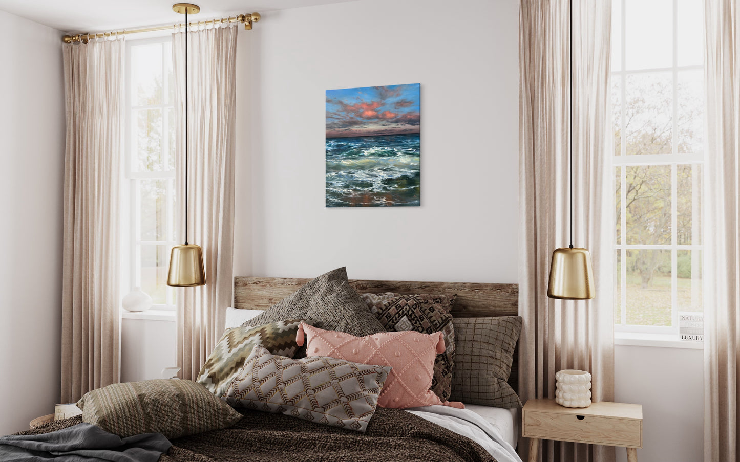 My Happy Place, 50x60 cm, original oil ocean painting