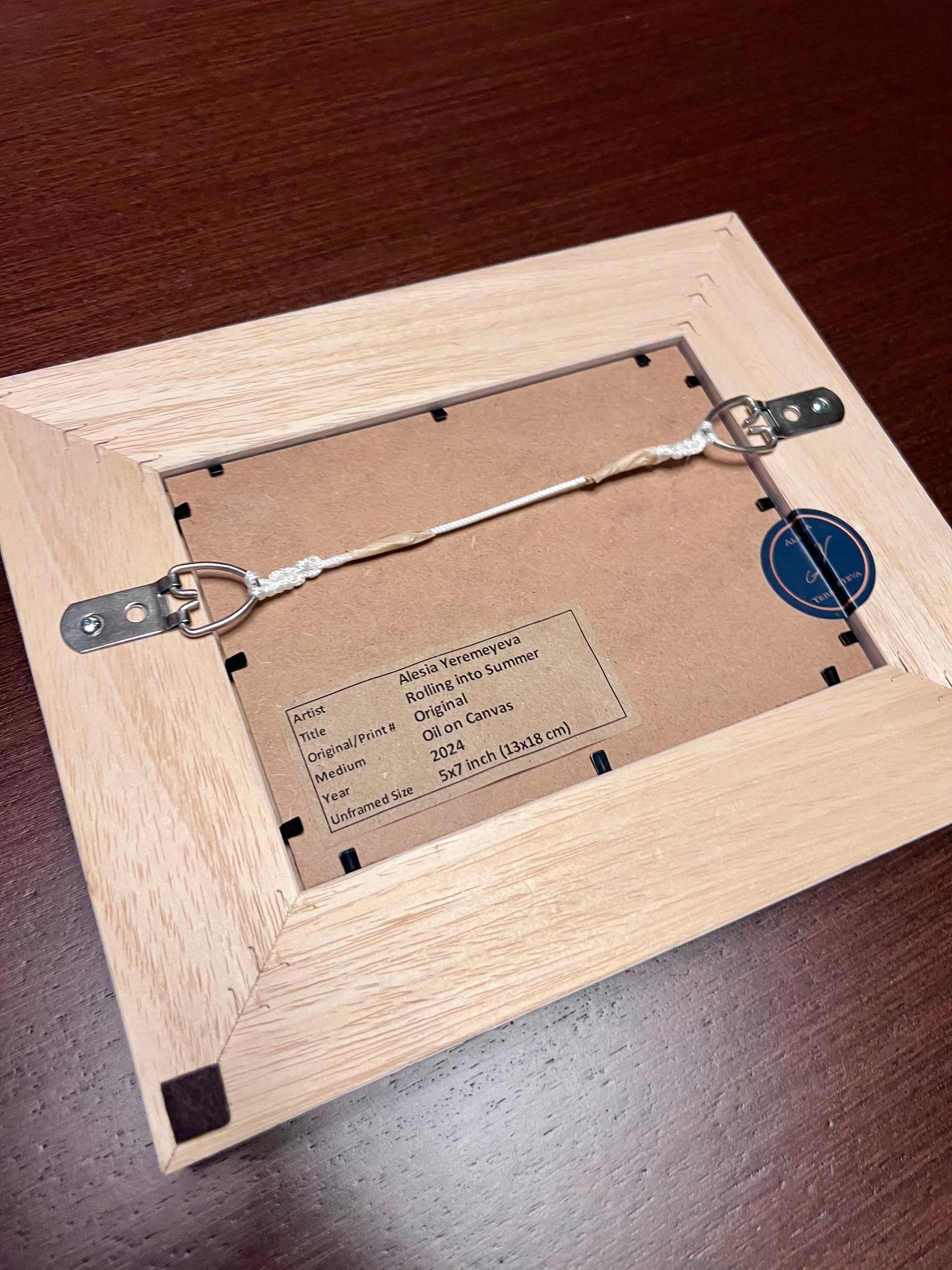 Rolling into Summer, 13x18 cm, original seascape oil painting