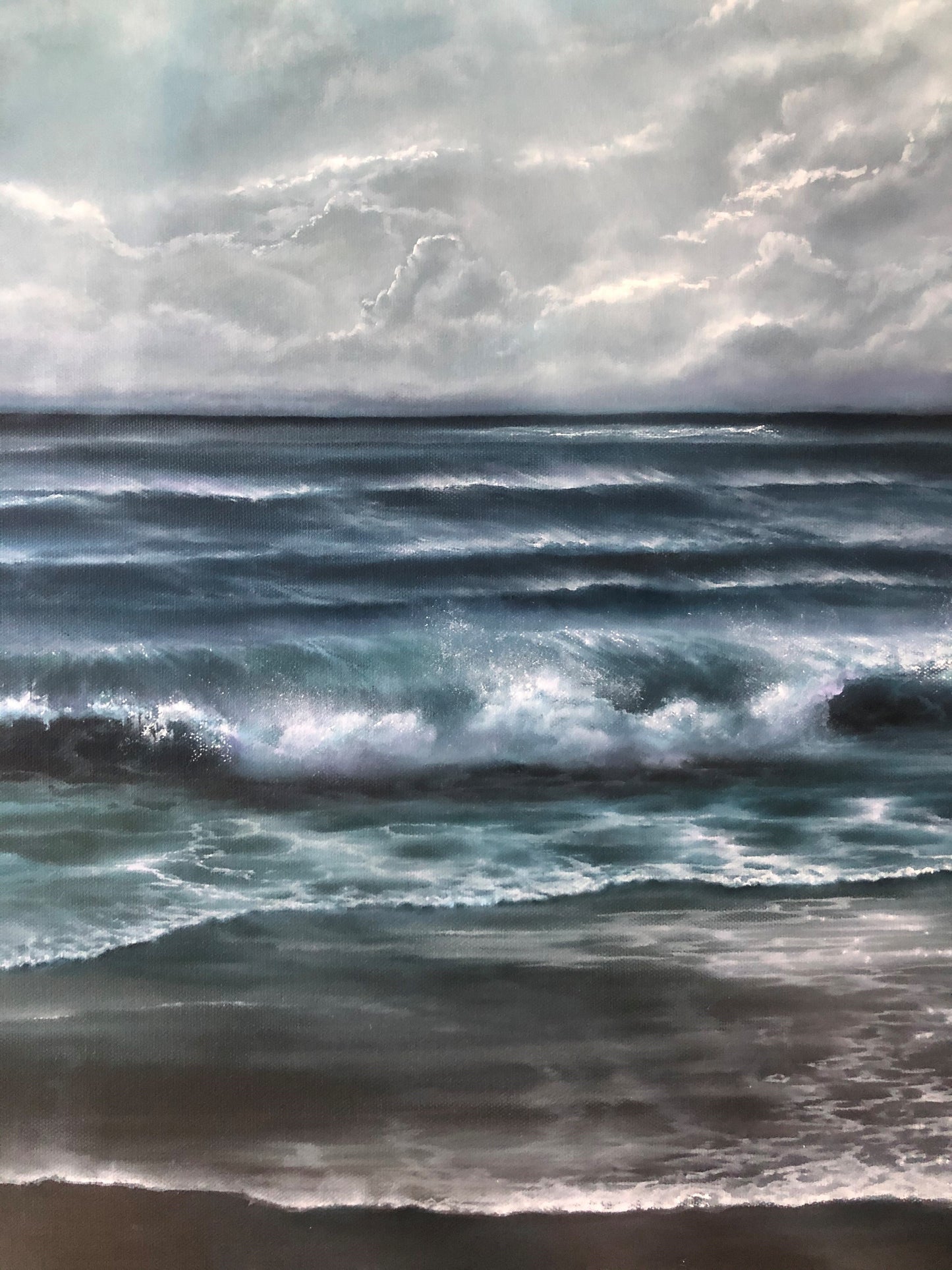 After storm, original oil painting