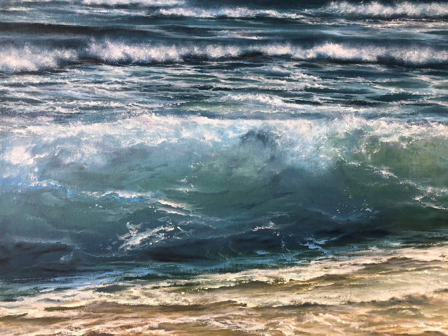 Hidden Bay, 76x102 cm, original oil painting