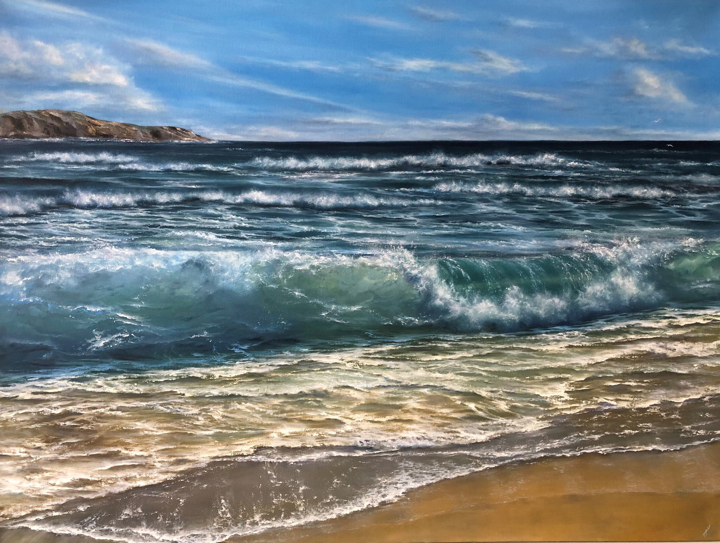 Hidden Bay, 76x102 cm, original oil painting