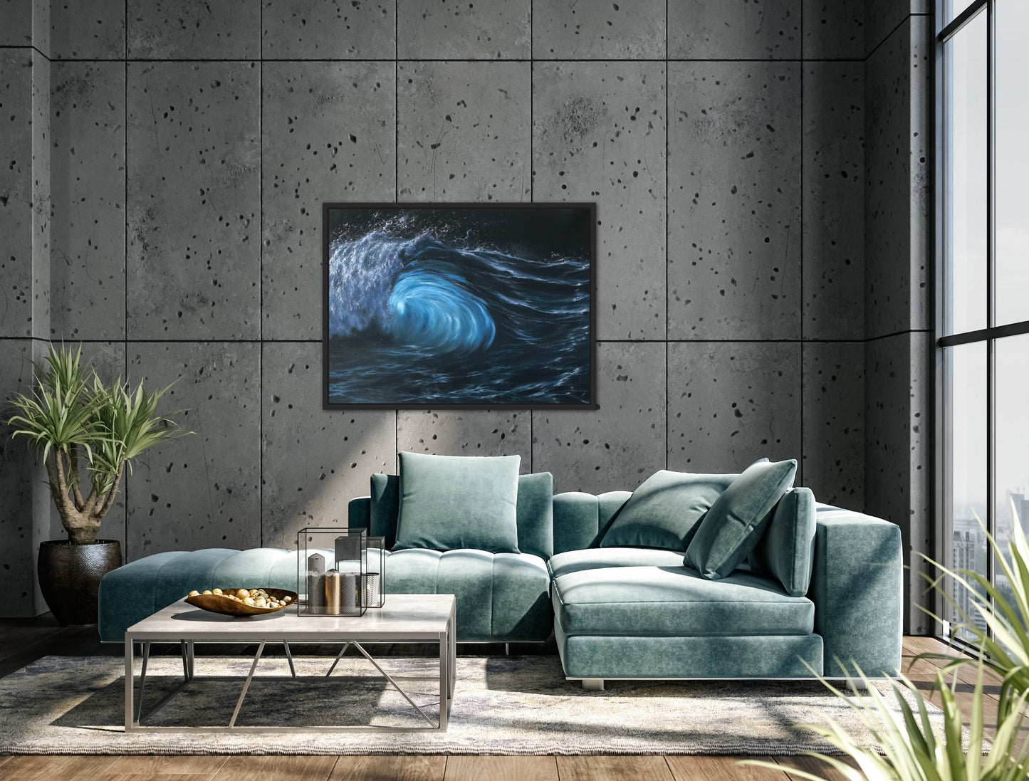 Hypnosis of the Ocean, 76x102 cm, original oil painting