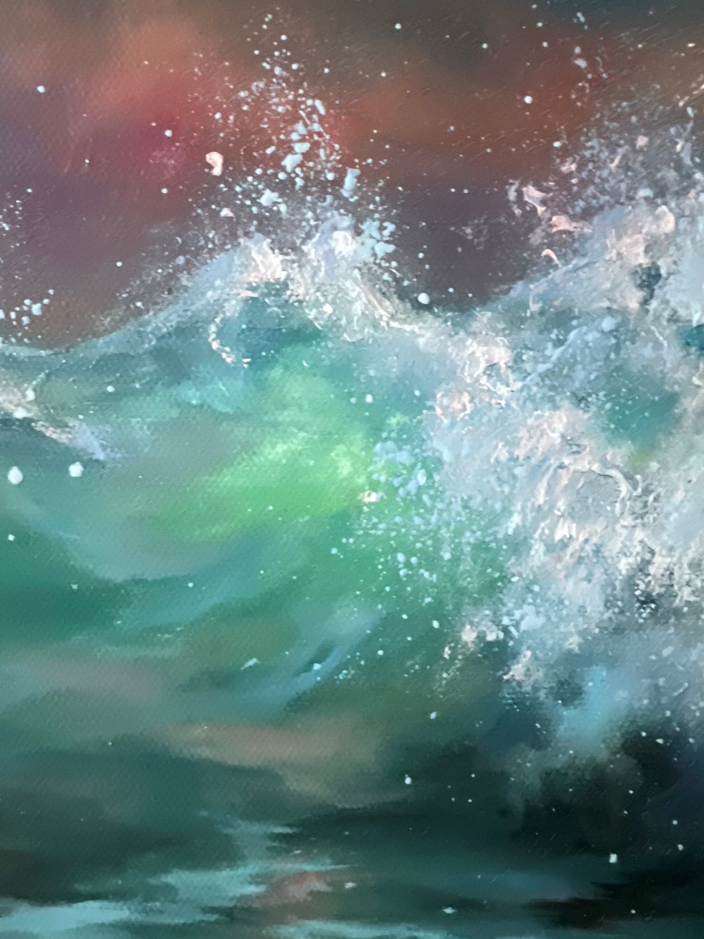 August Dawn, 30x22 cm, original seascape oil painting