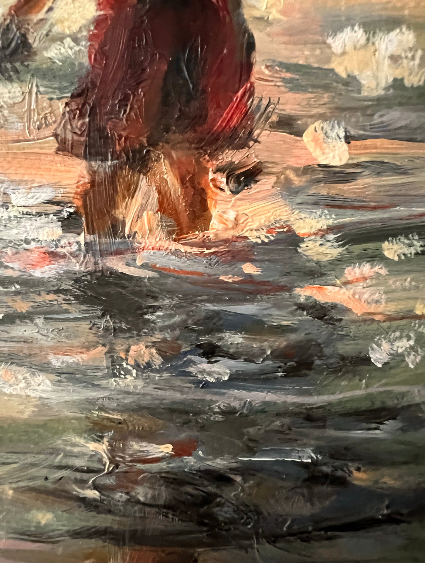 Sunlit, 40x30cm, linen, original oil painting, seascape