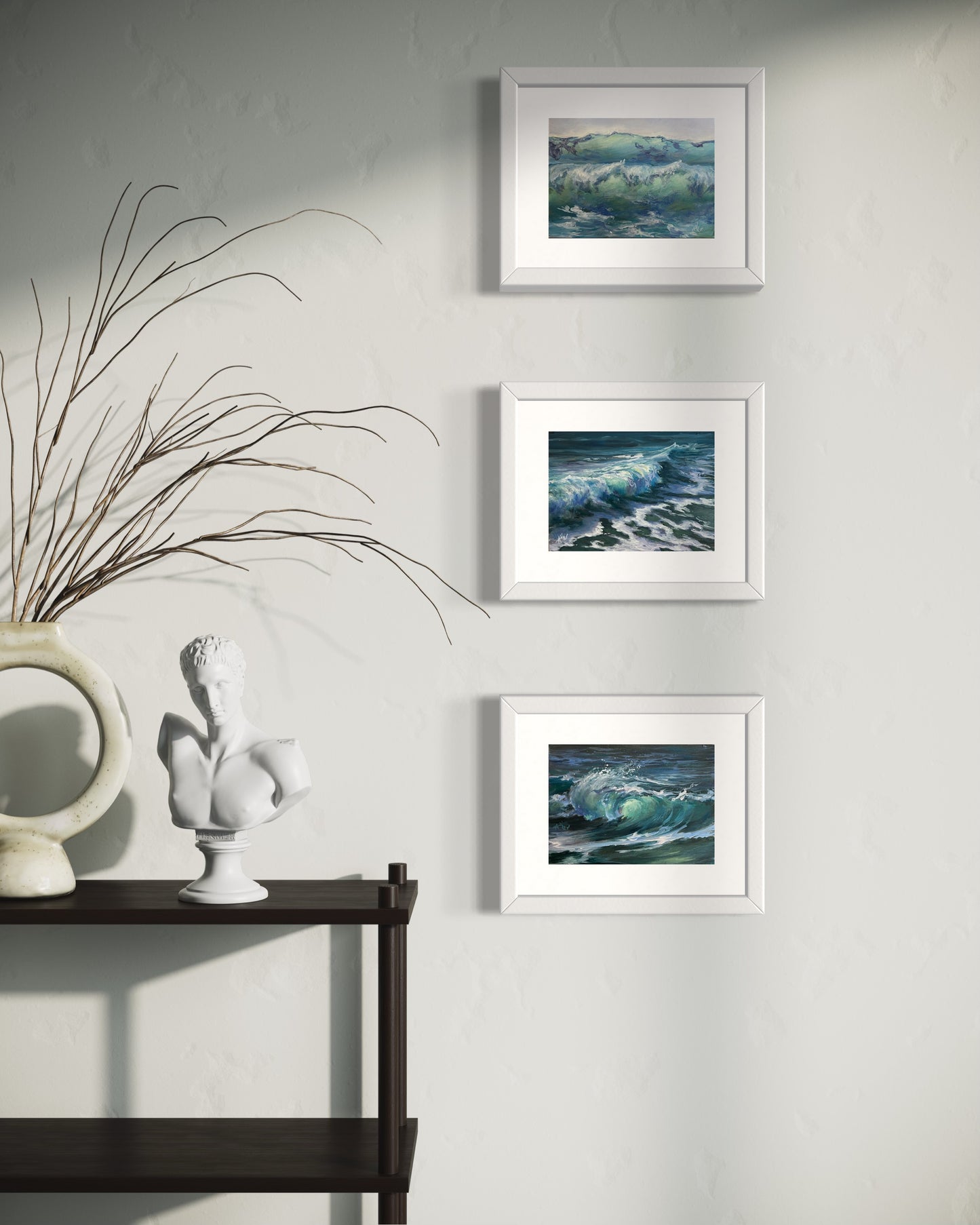 Rolling Gems, 13x18 cm, original seascape oil painting