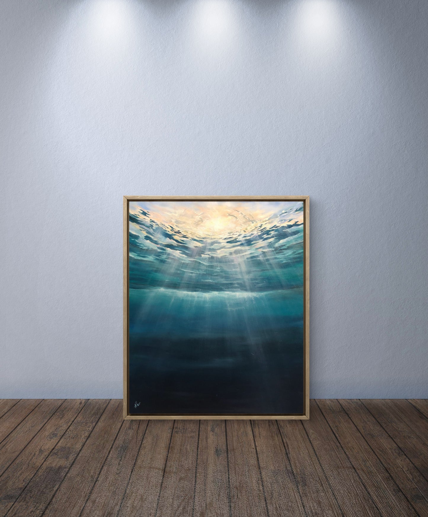Over Under, 50x60cm, seascape, original oil painting