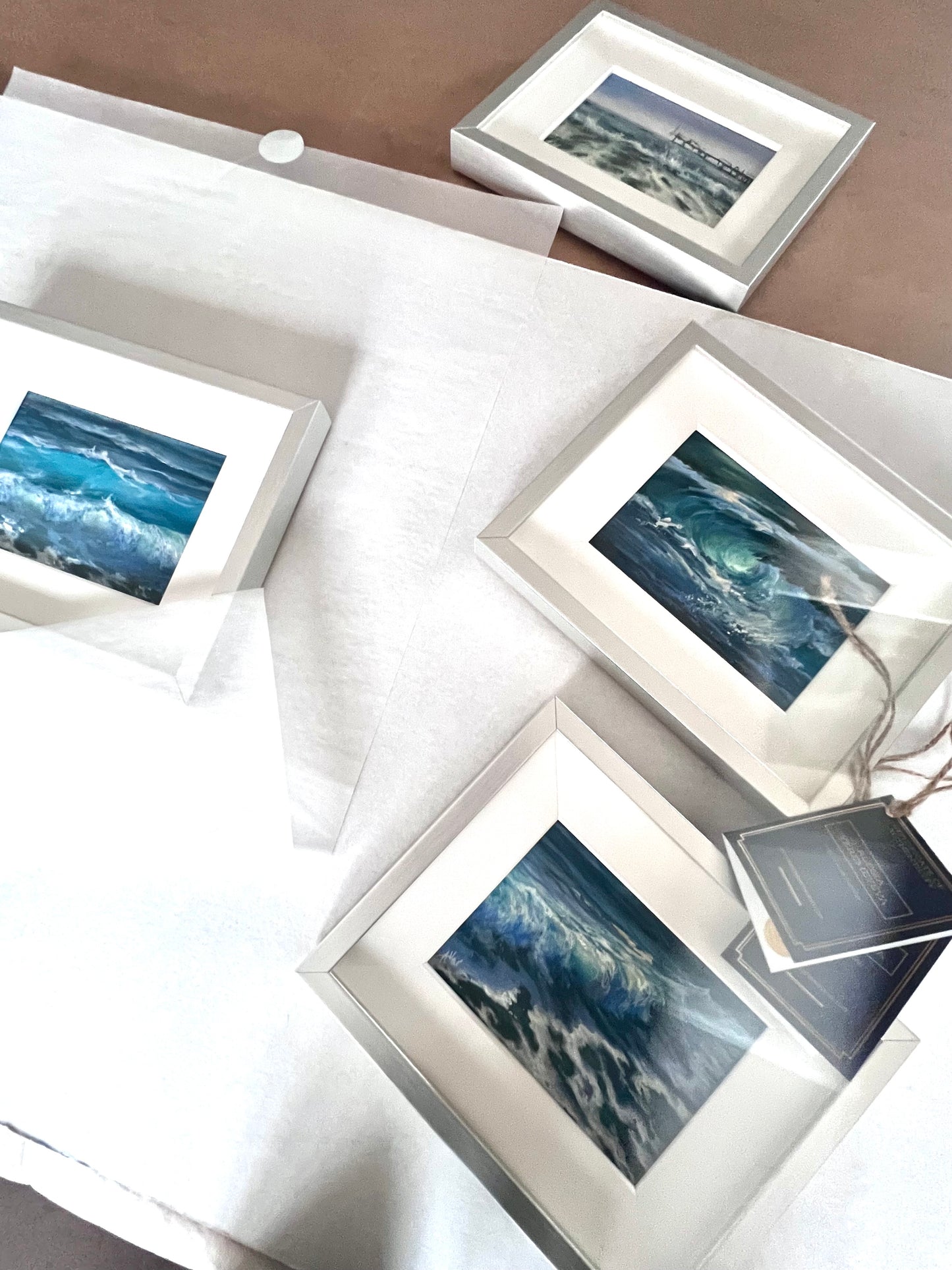 Rolling Gems, 13x18 cm, original seascape oil painting