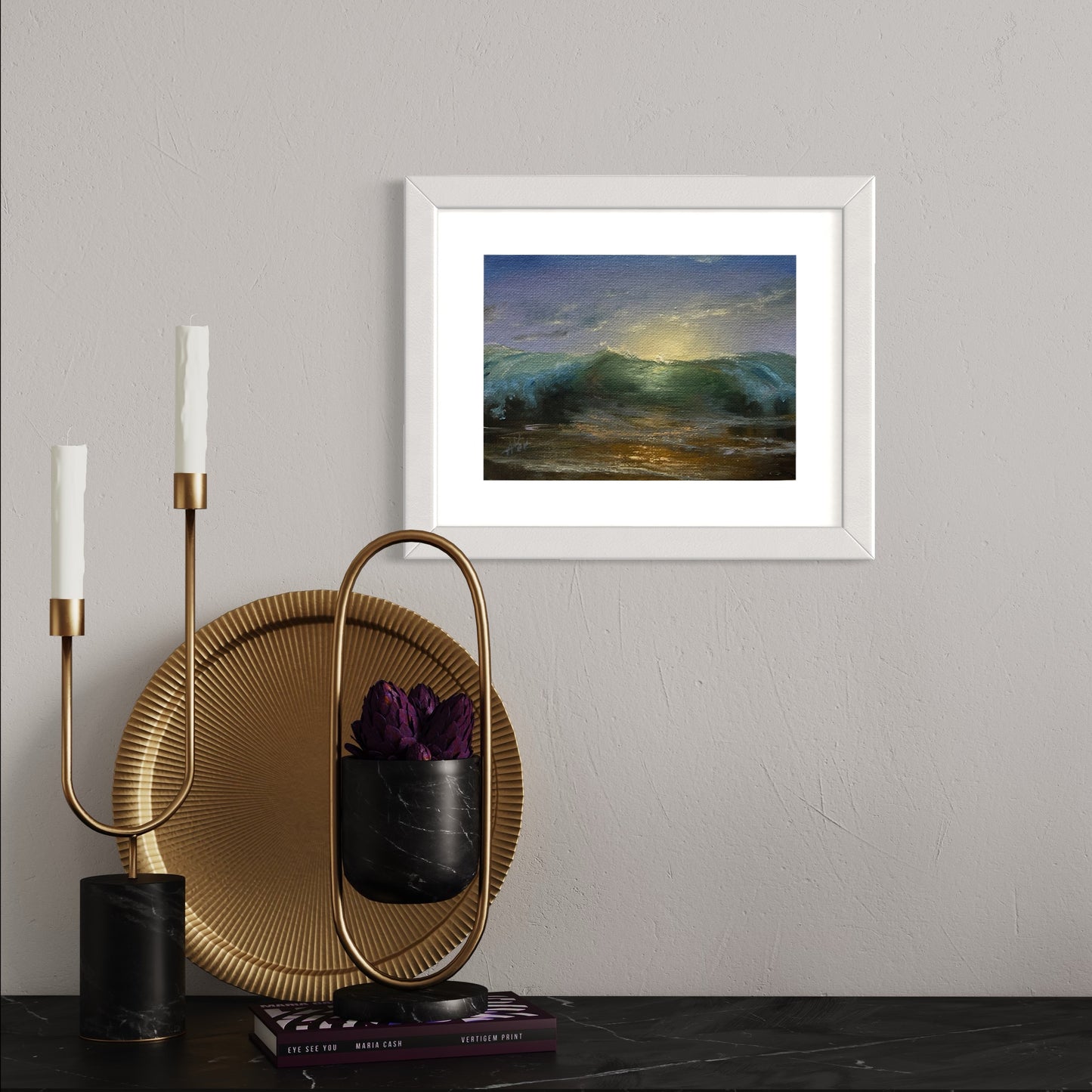 Rising Together, 13x18 cm, original seascape, oil painting