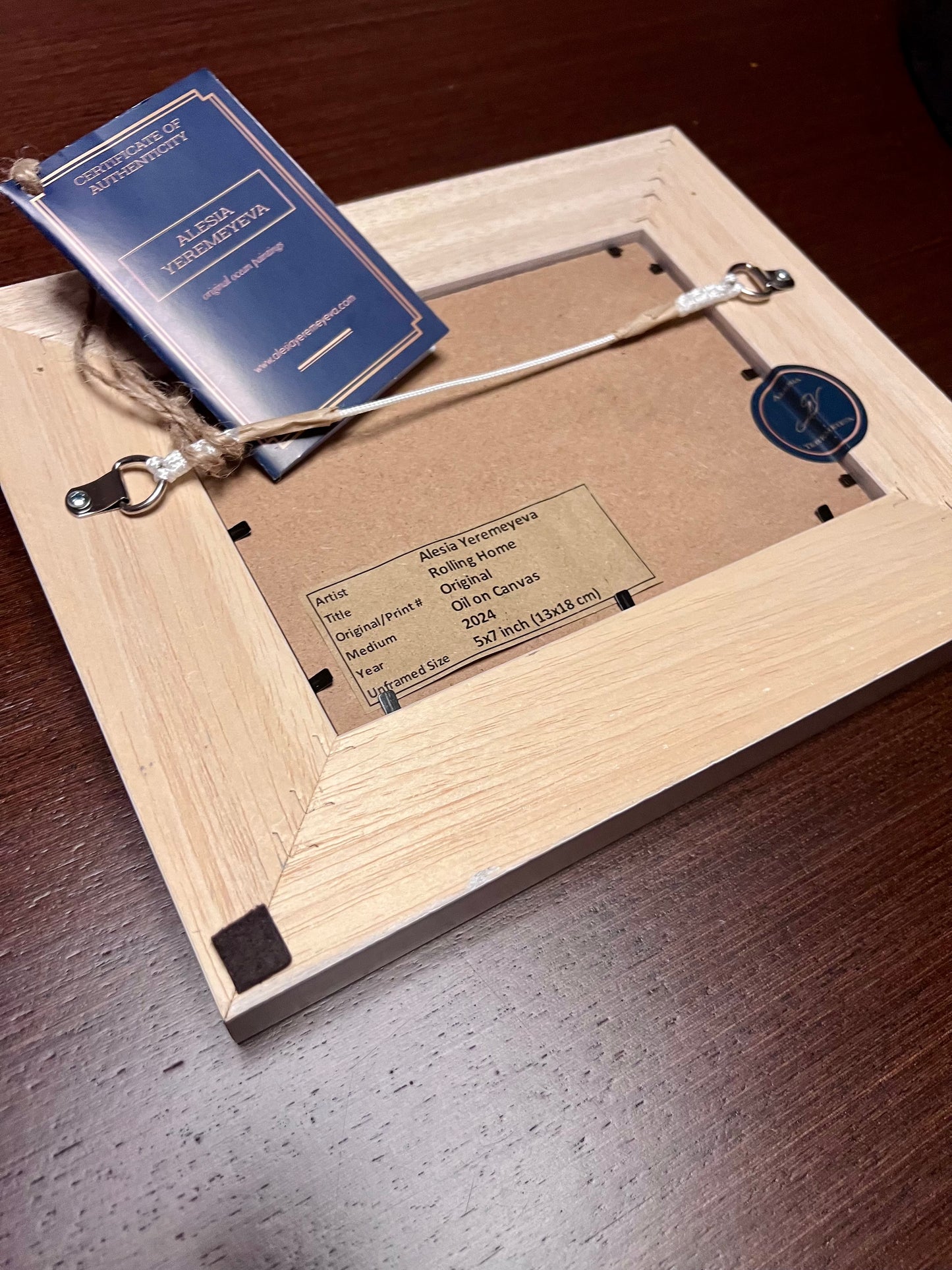 Rolling Home, 13x18 cm, original seascape oil painting