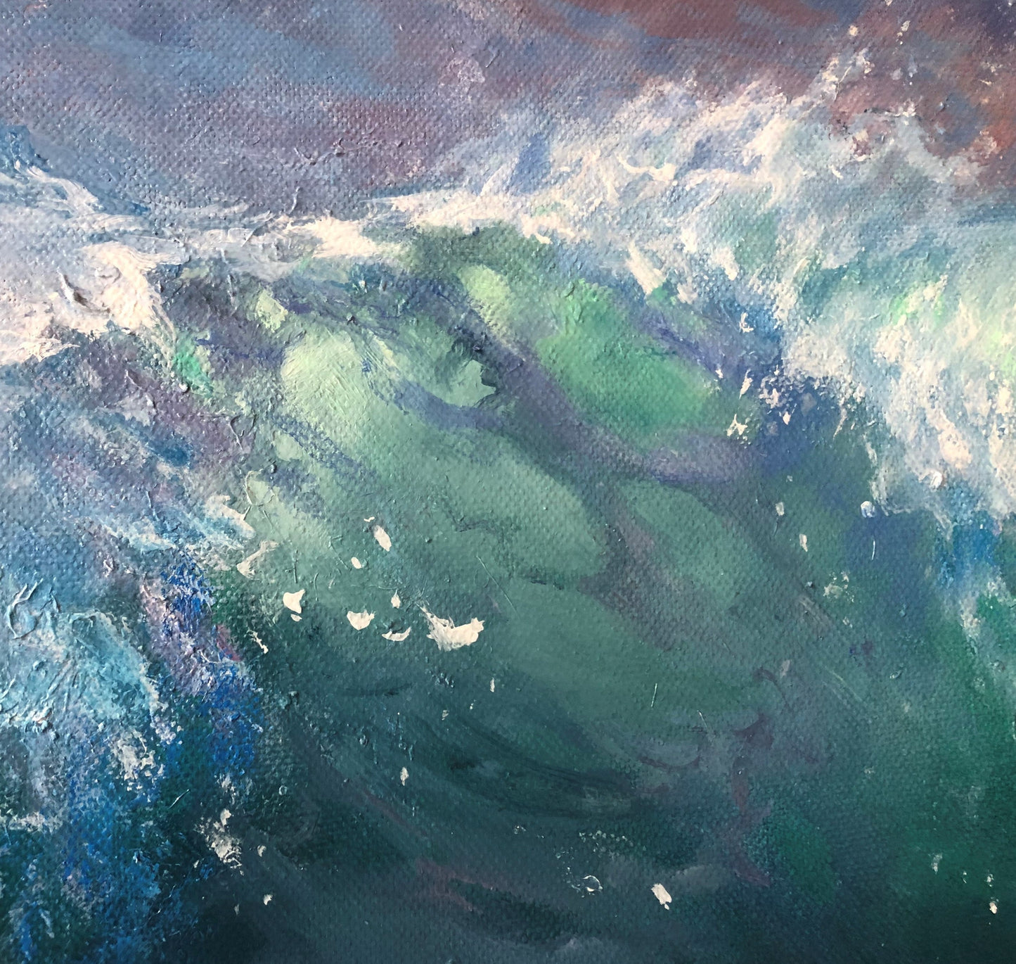 clear wave oil painting