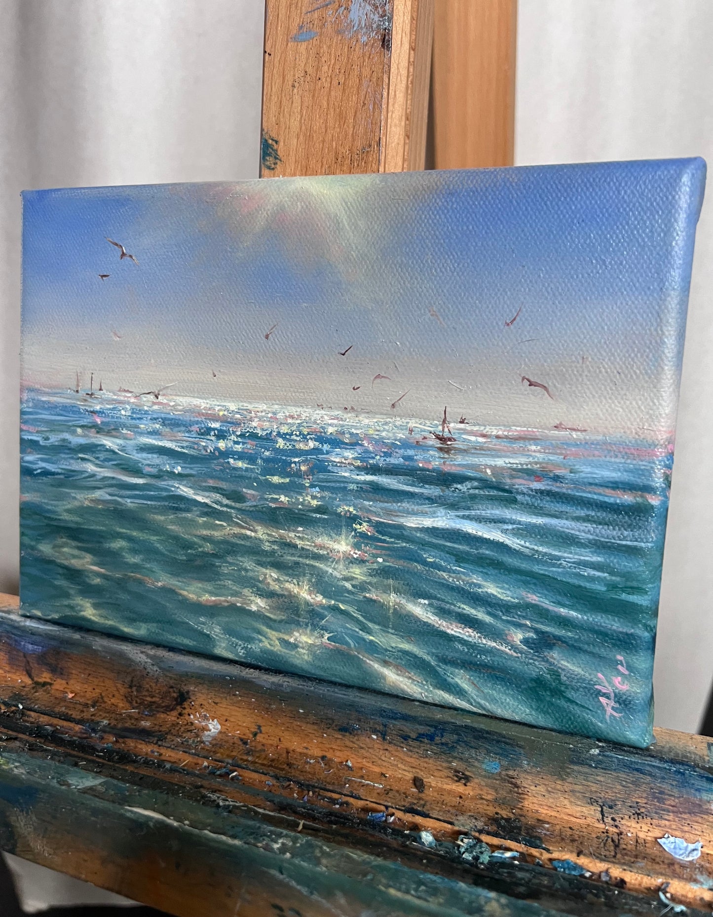 Low Tide, original seascape, oil painting