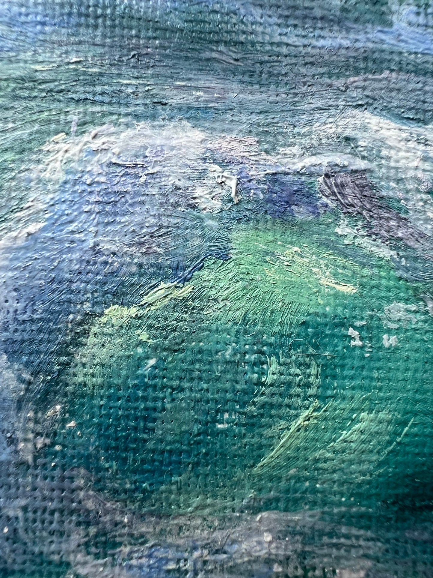 Racing Waves, 13x18 cm, original seascape oil painting