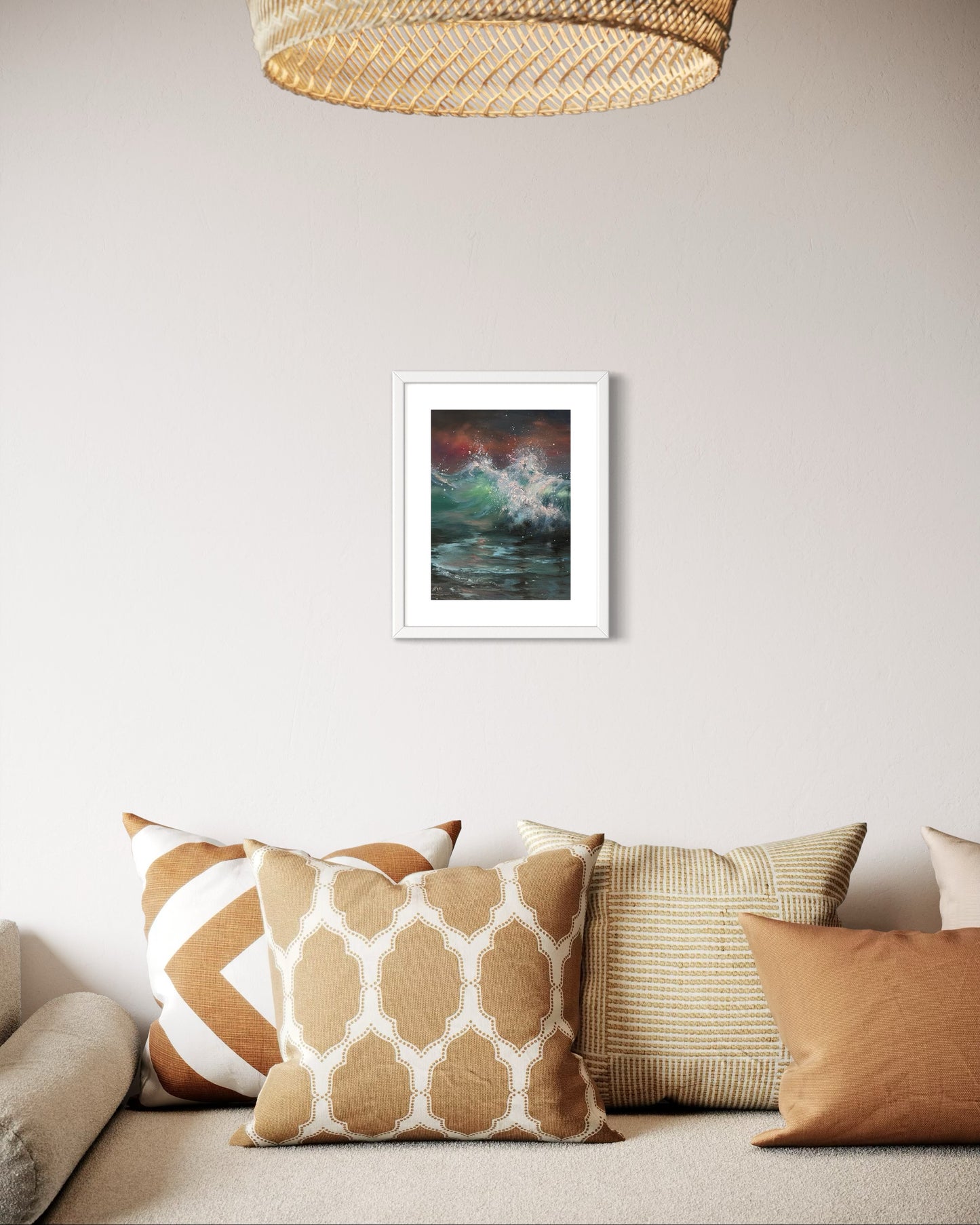 August Dawn, 30x22 cm, original seascape oil painting