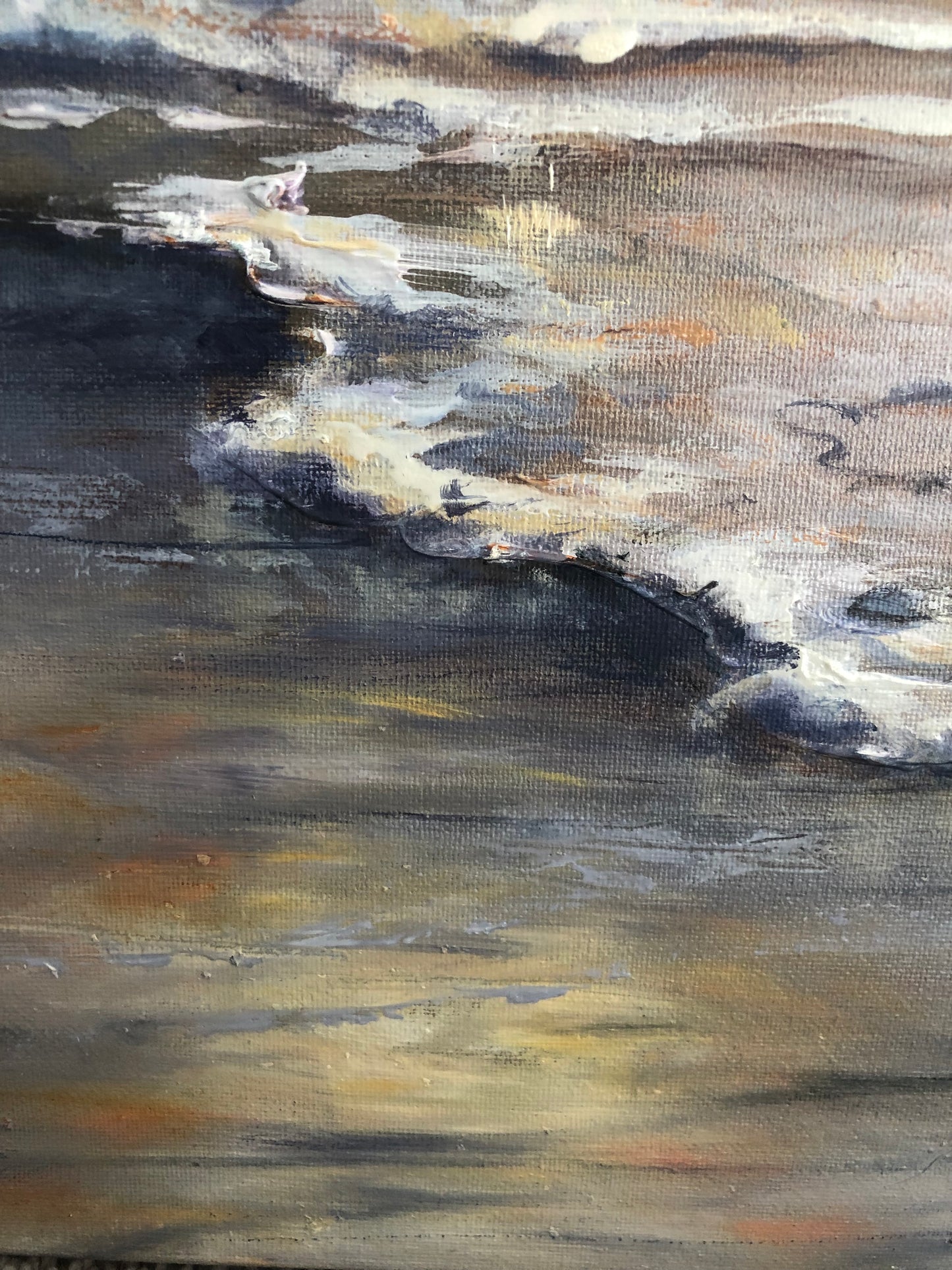 Meet Me at the Sunset, original oil ocean painting