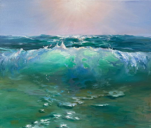 Sunny Storm, 51x61 cm, original oil painting