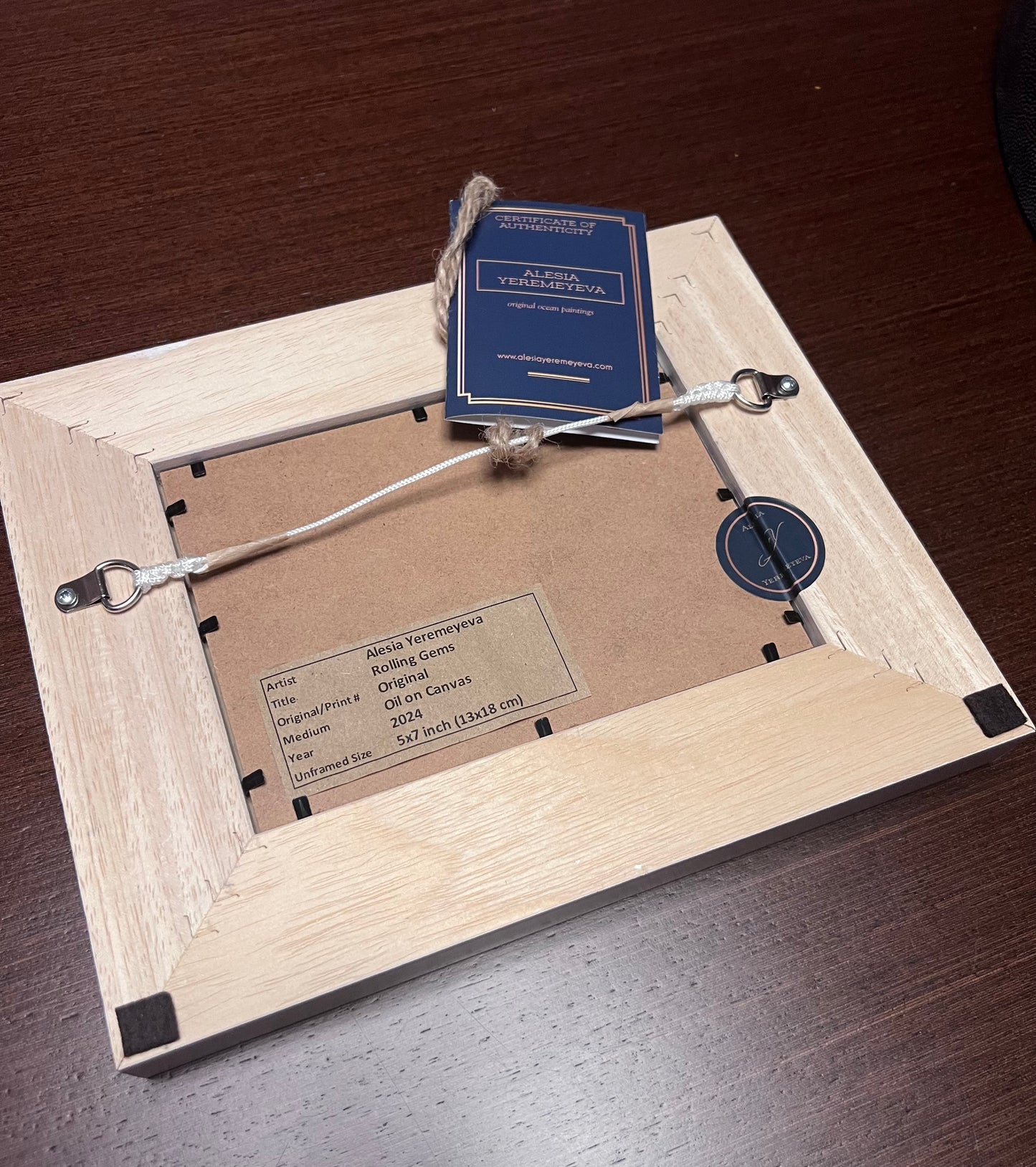 Rolling Gems, 13x18 cm, original seascape oil painting