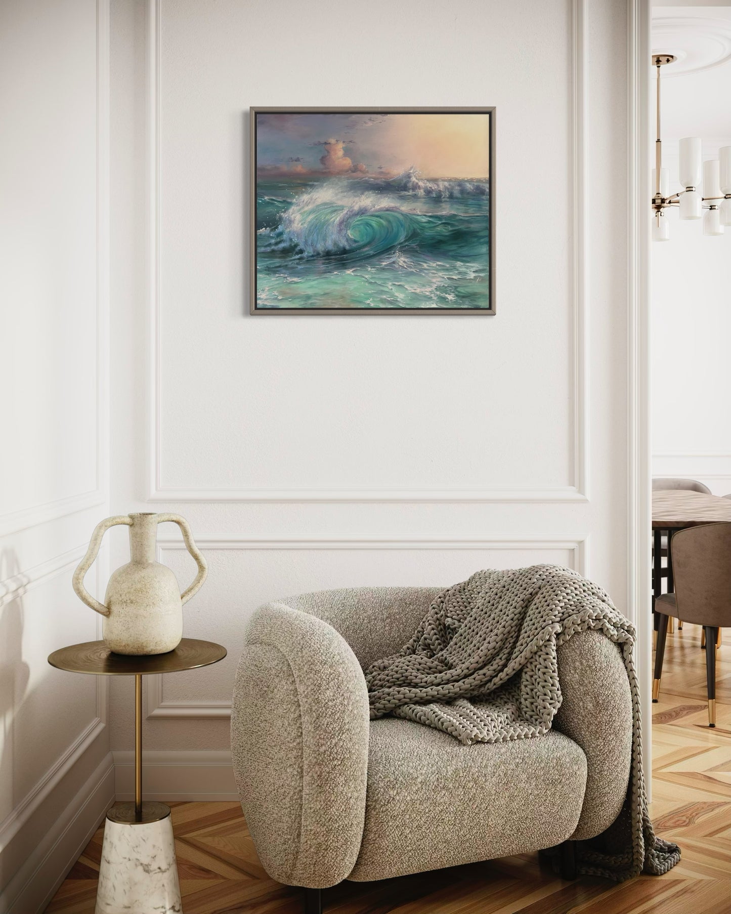 Dreamy Coast, 50x60 cm, original oil painting