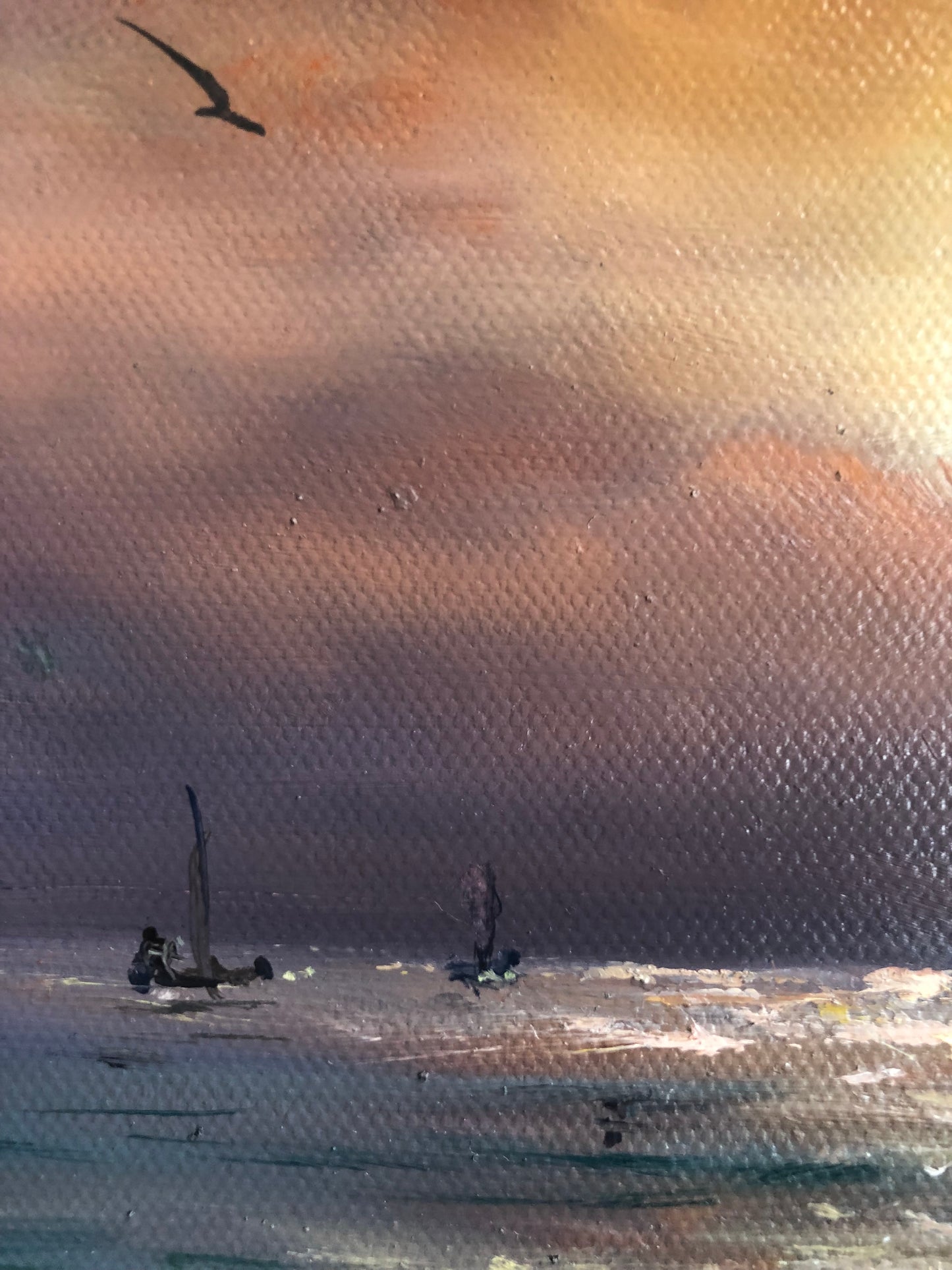 New Dawn, 30x22 cm, original seascape oil painting