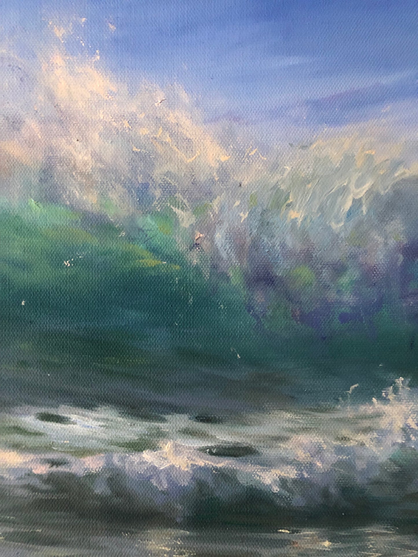 Sunny Storm, original oil painting, seascape