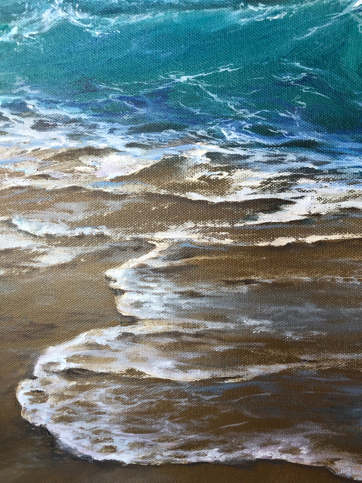 Pearly Tide, 50x60 cm, original oil painting