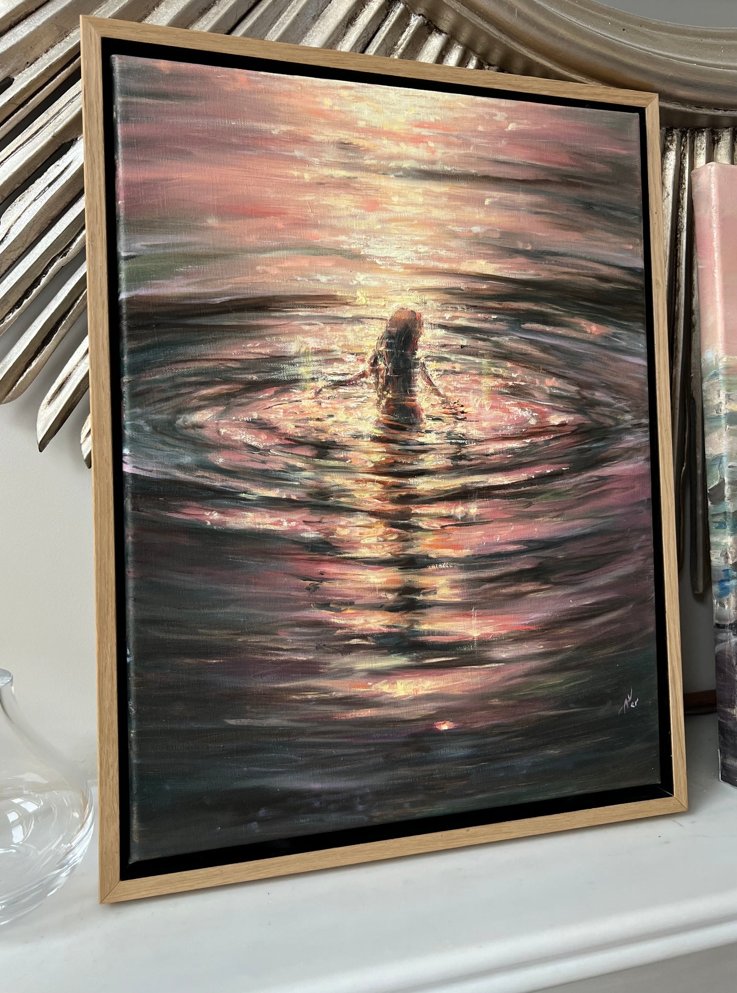 Collecting Stardust, 30x40 cm, Linen, original oil painting