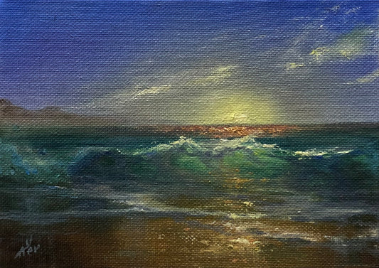 Early Hours, 13x18 cm, original oil painting