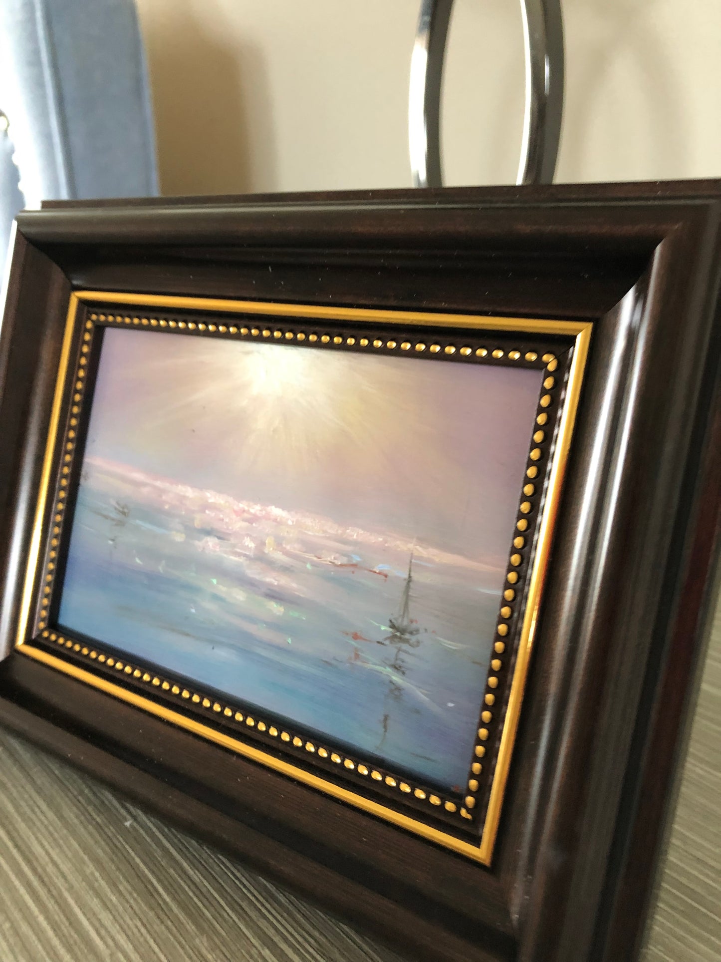 Glorious Morning, 8x12 cm, original seascape oil painting