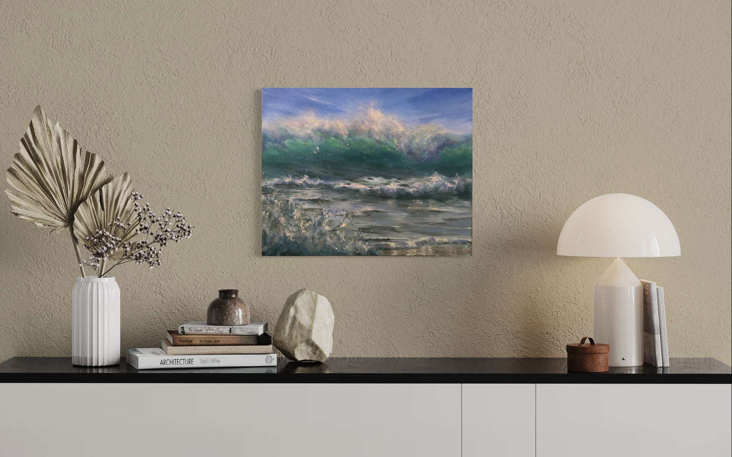 Sunny Storm, original oil painting, seascape