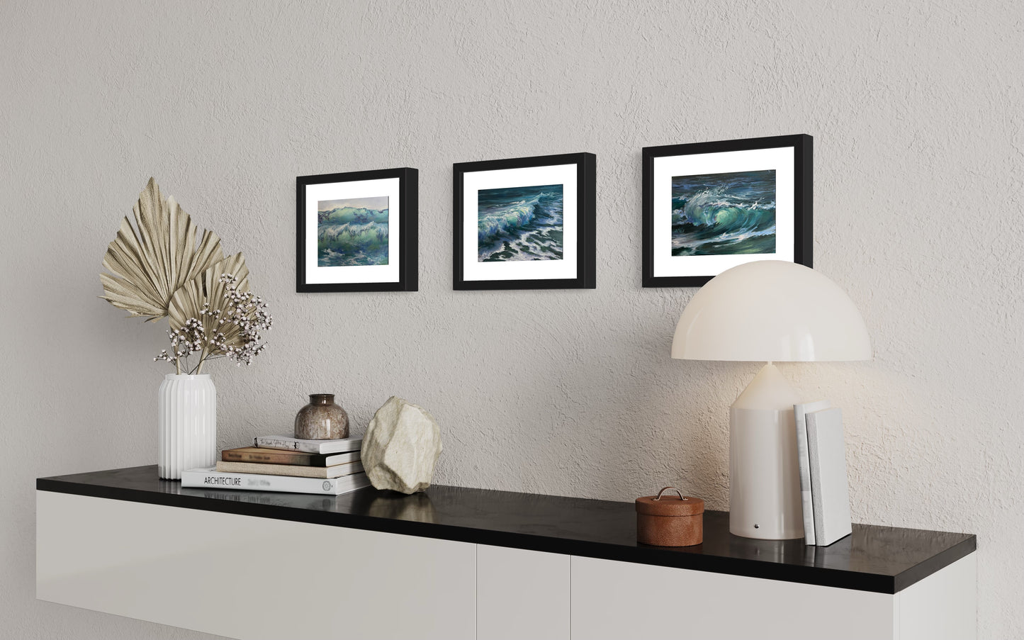 Rolling Home, 13x18 cm, original seascape oil painting