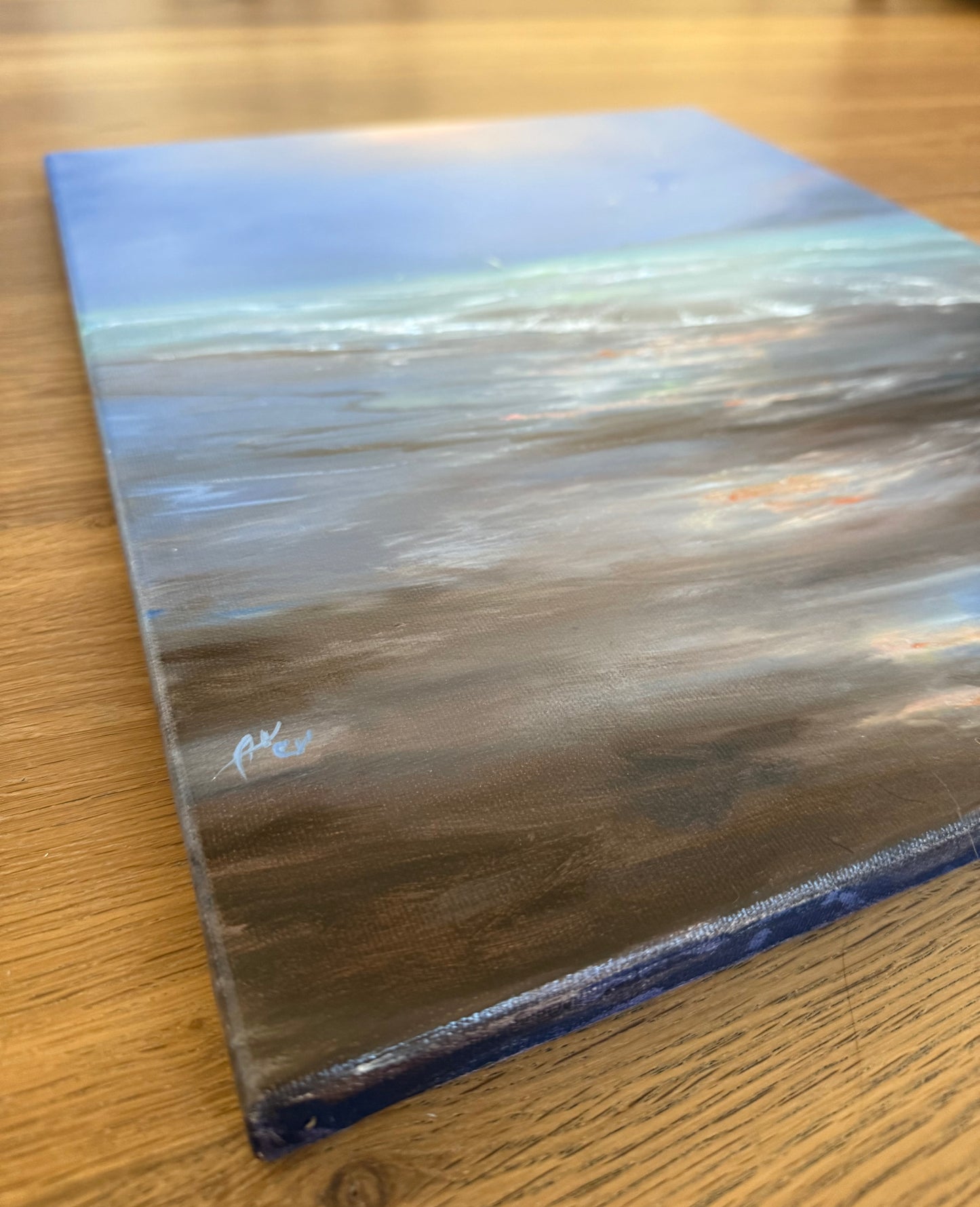 Anticipation of a storm, 41x51 cm , original oil painting, seascape