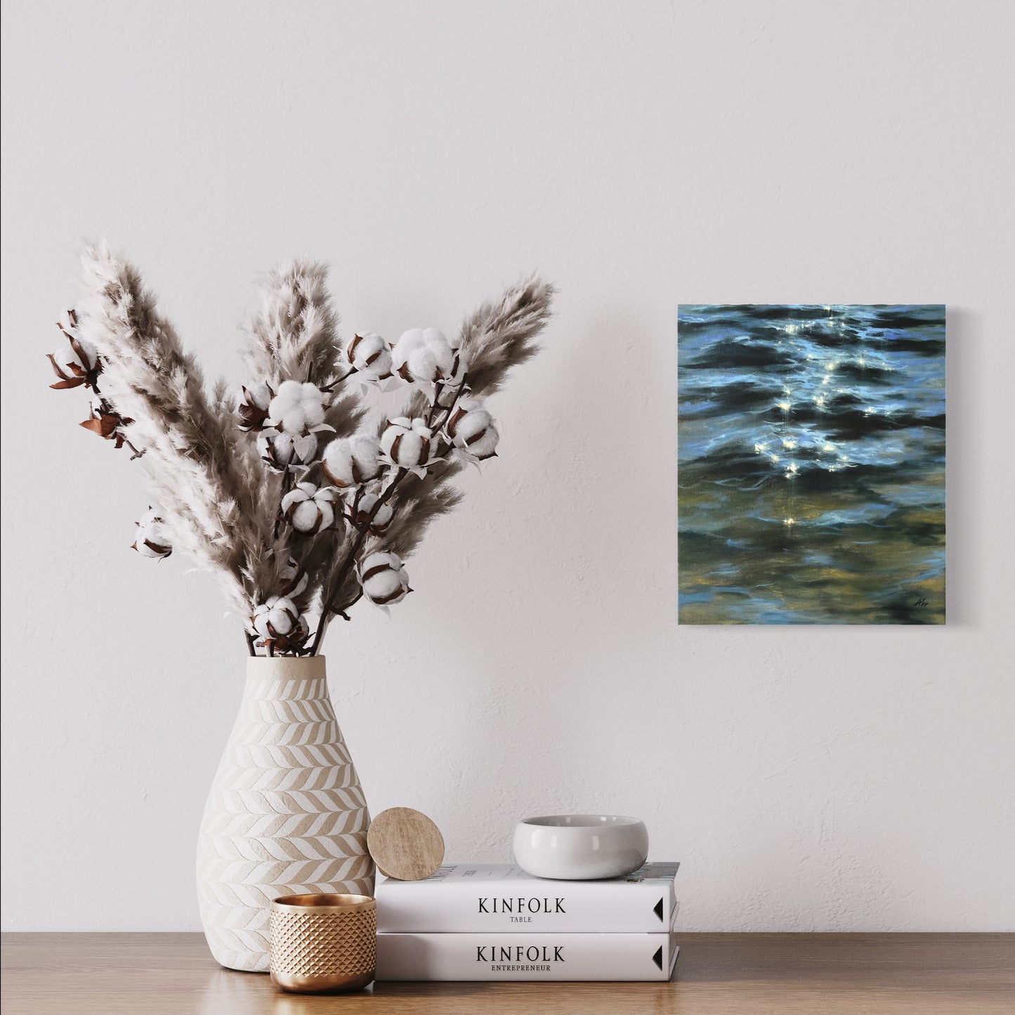 Sun-kissed, original oil painting, seascape