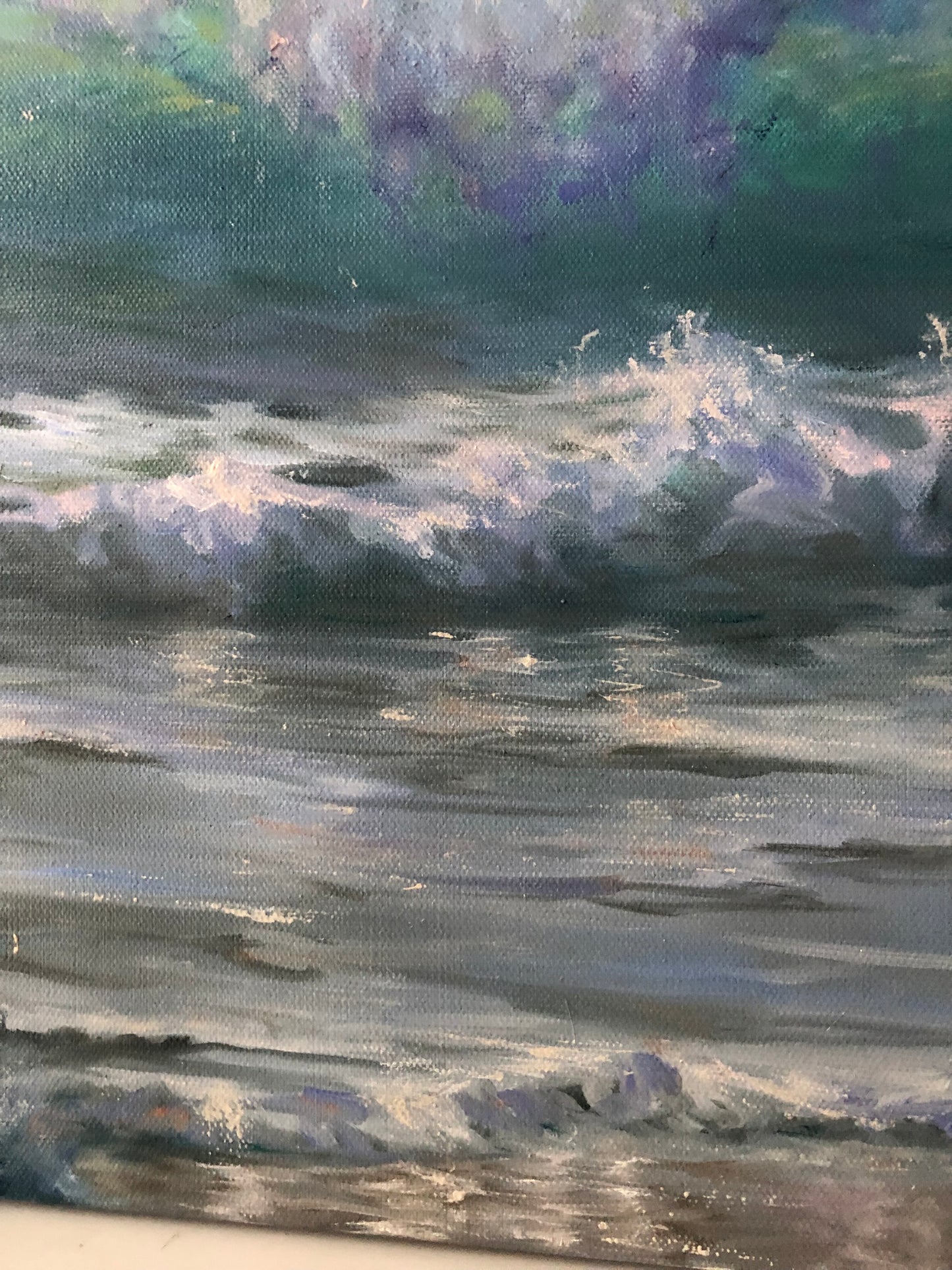 Sunny Storm, original oil painting, seascape