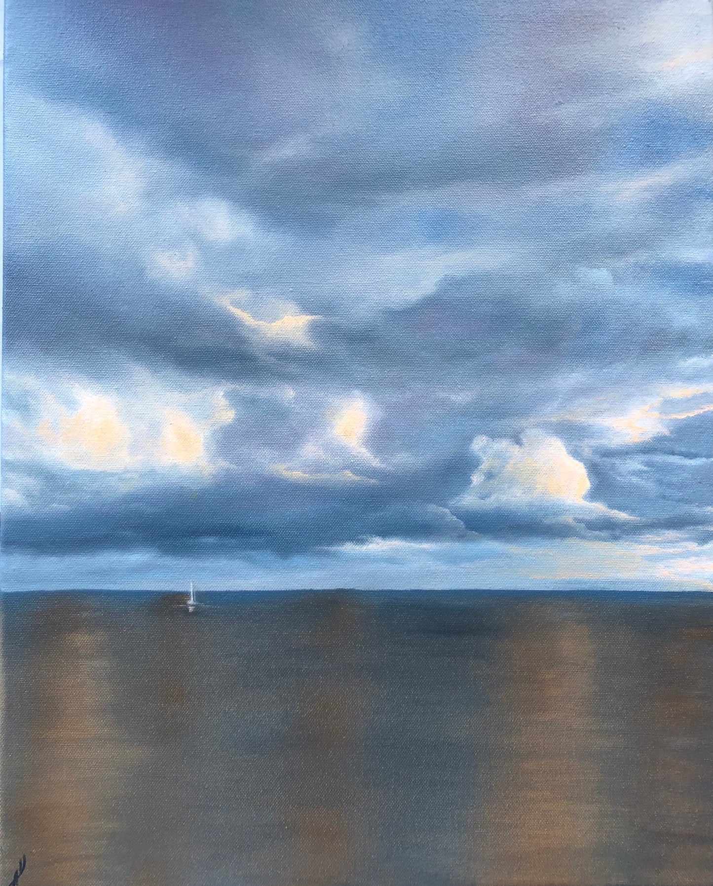 New Horizons, original oil painting, seascape