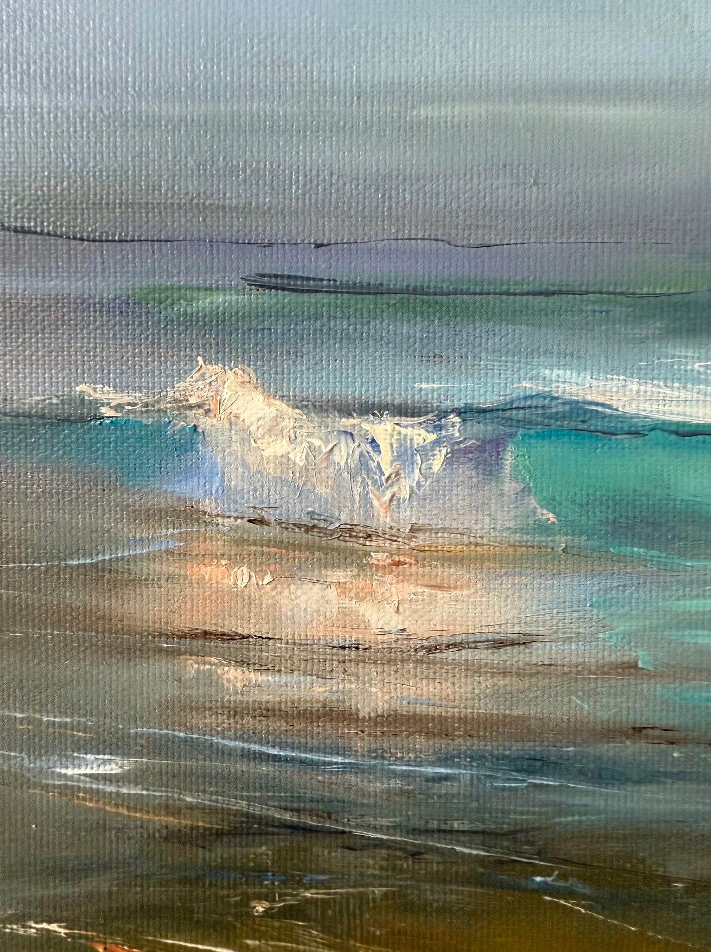 Ocean’s romance, 30x40 cm, original seascape oil painting