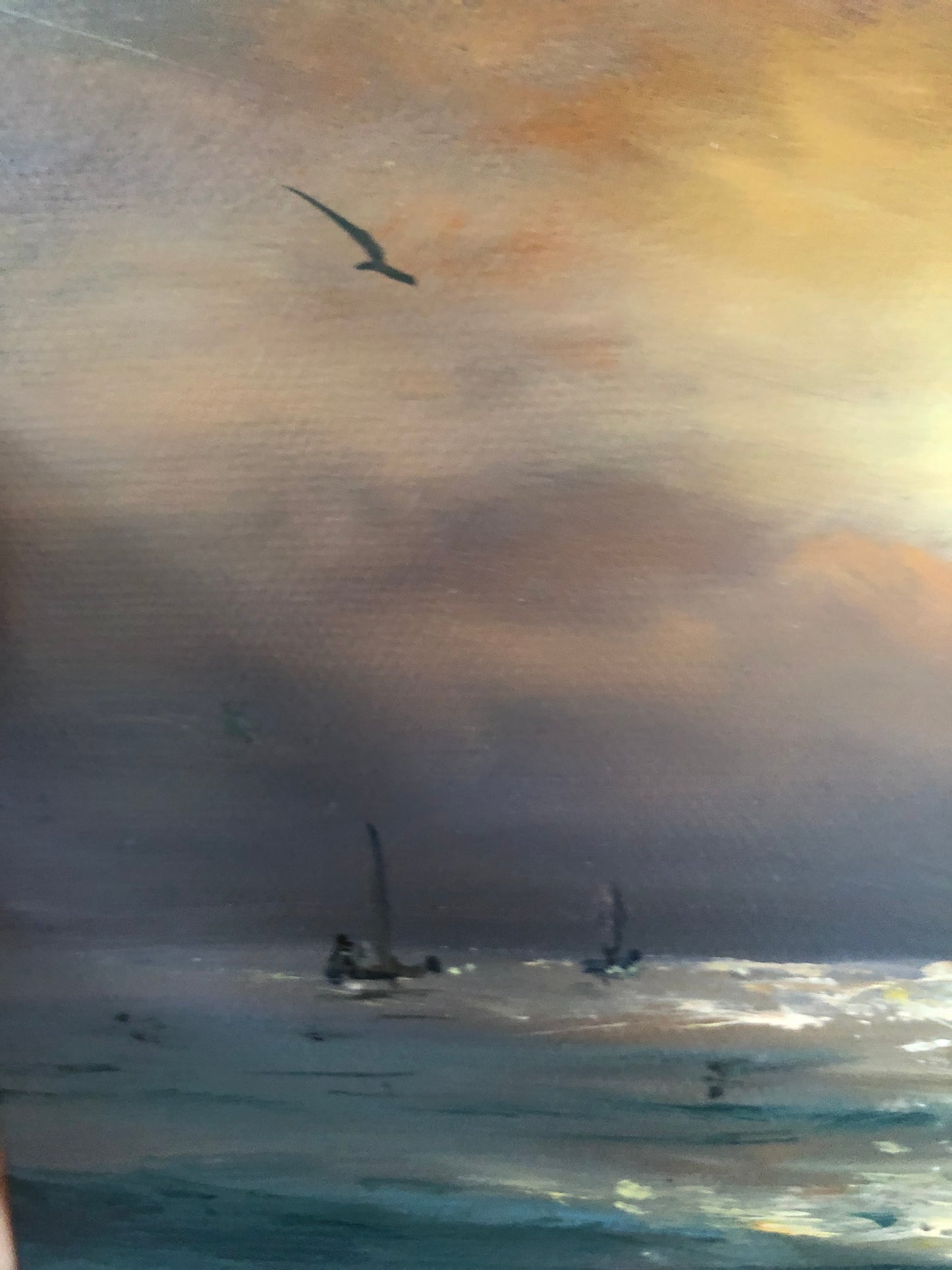New Dawn, 30x22 cm, original seascape oil painting