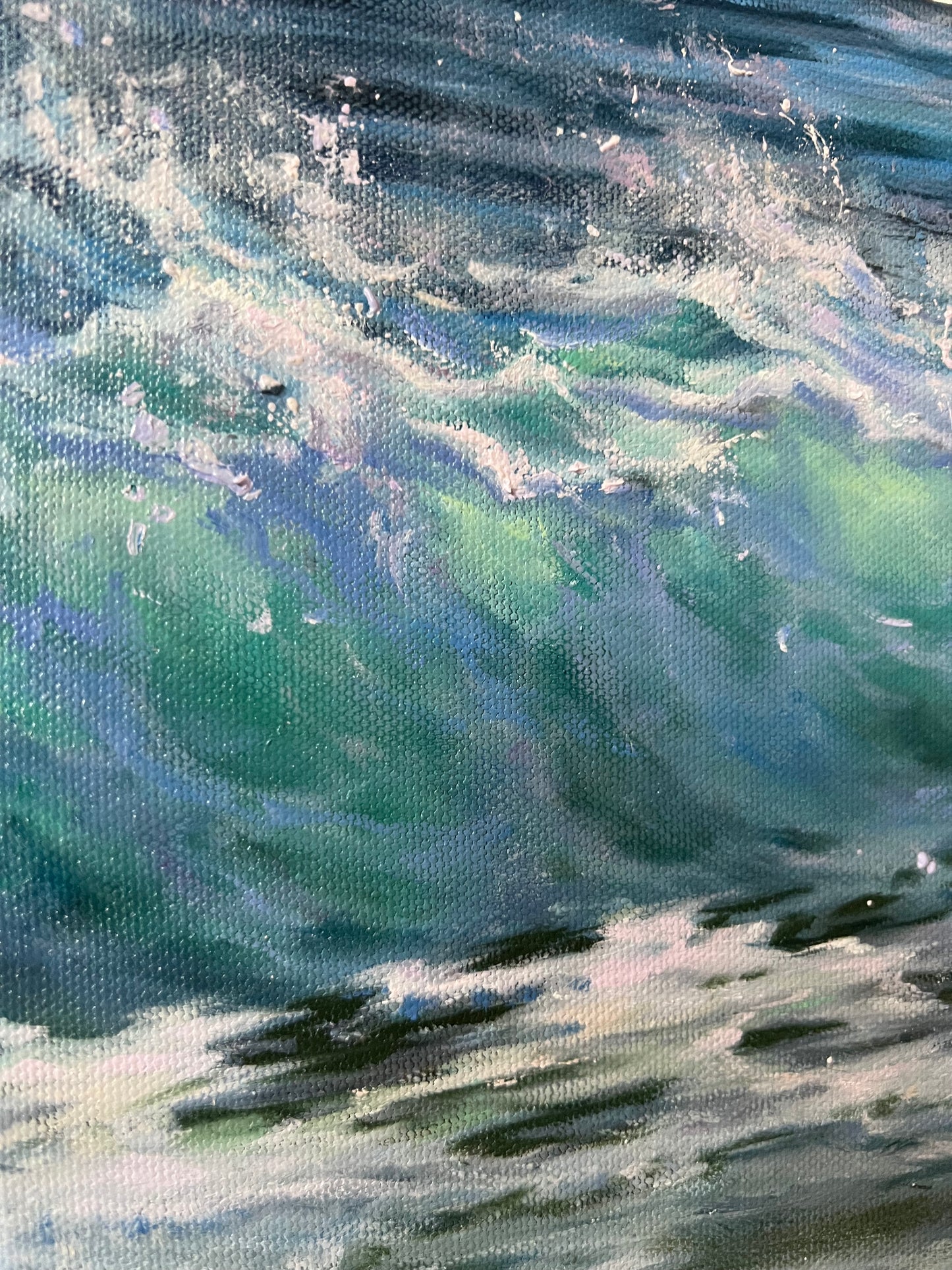 Springwave, original oil painting, seascape