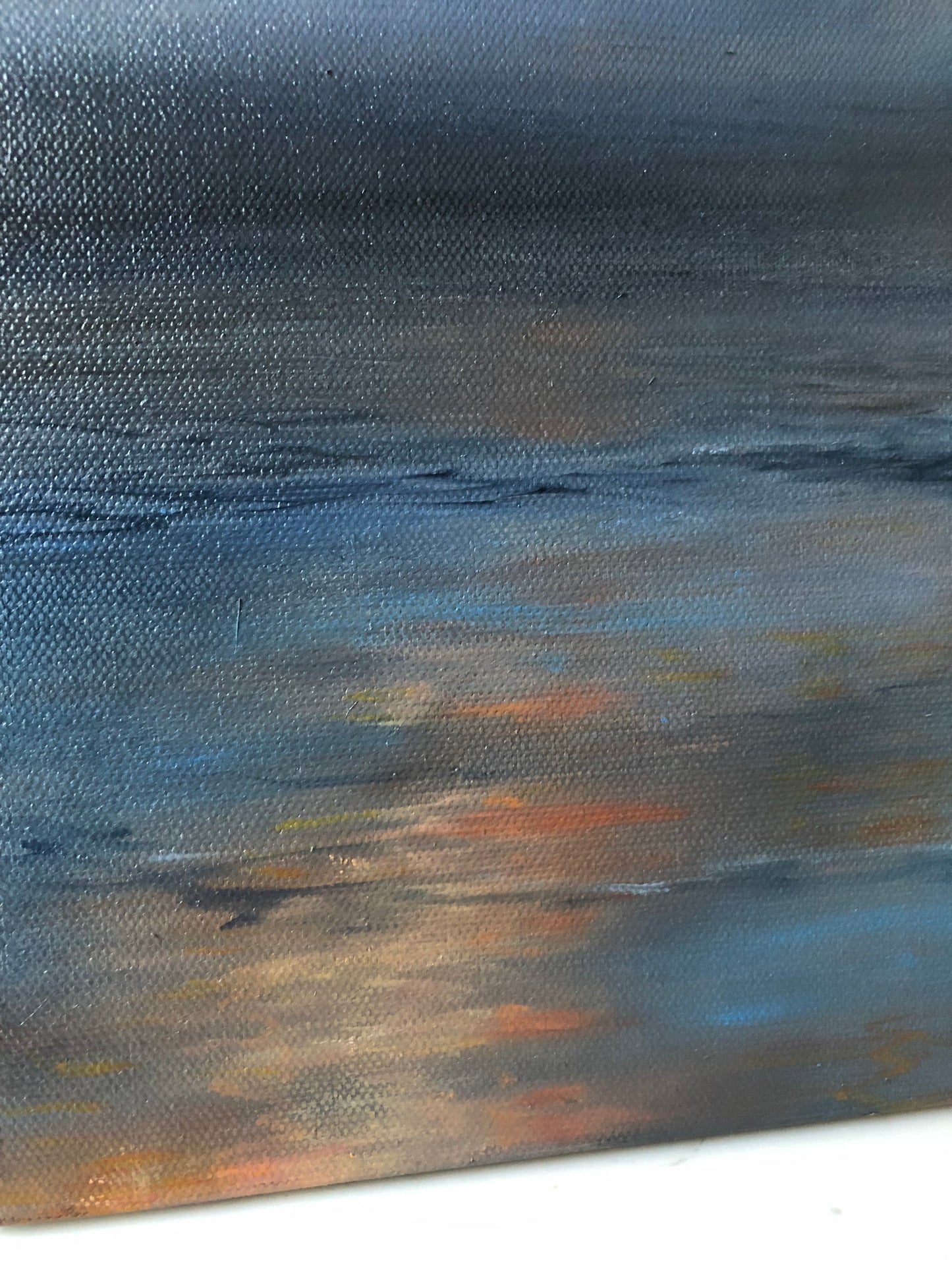 Hazy Bay, original oil painting, seascape