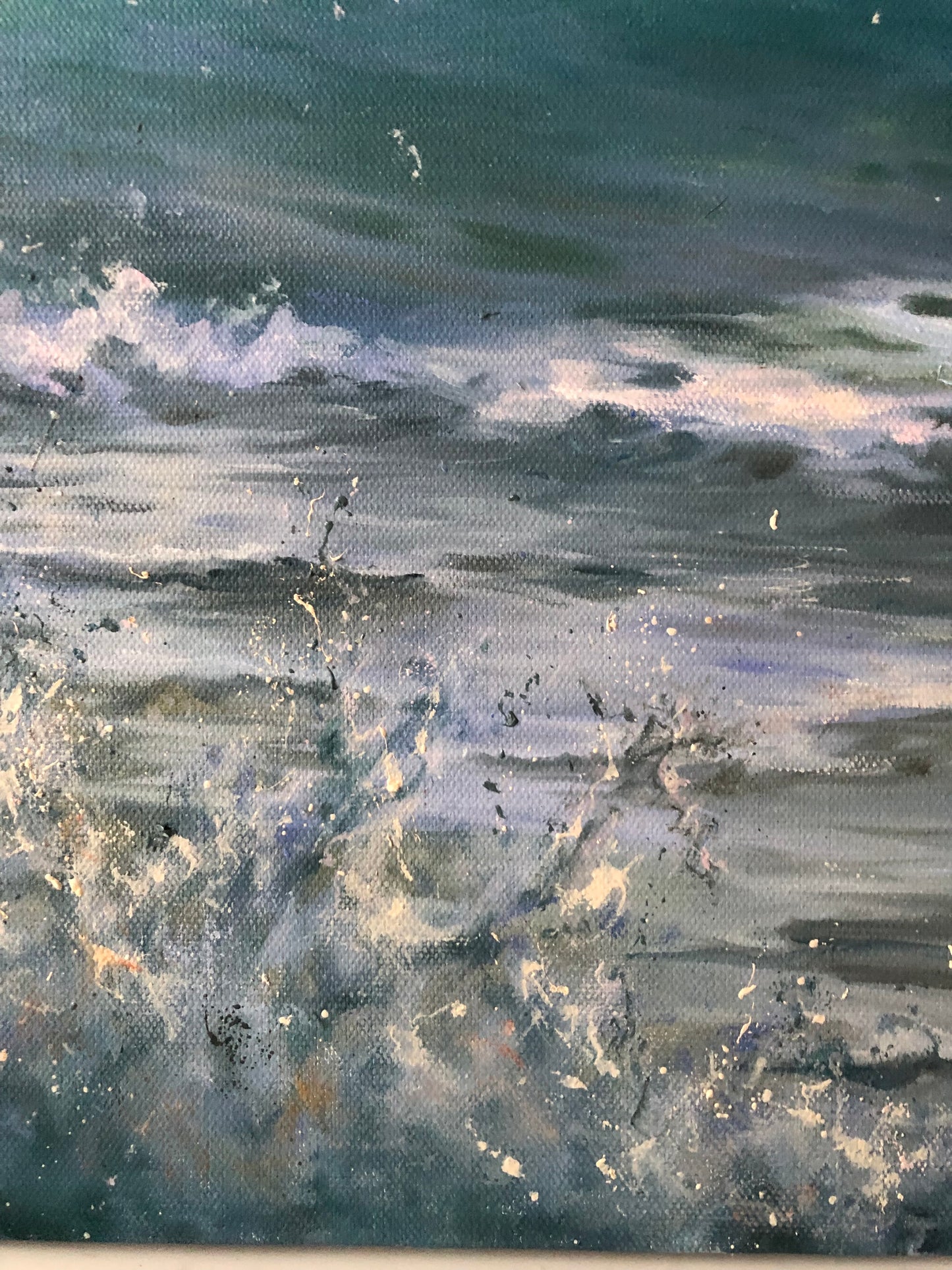 Sunny Storm, original oil painting, seascape