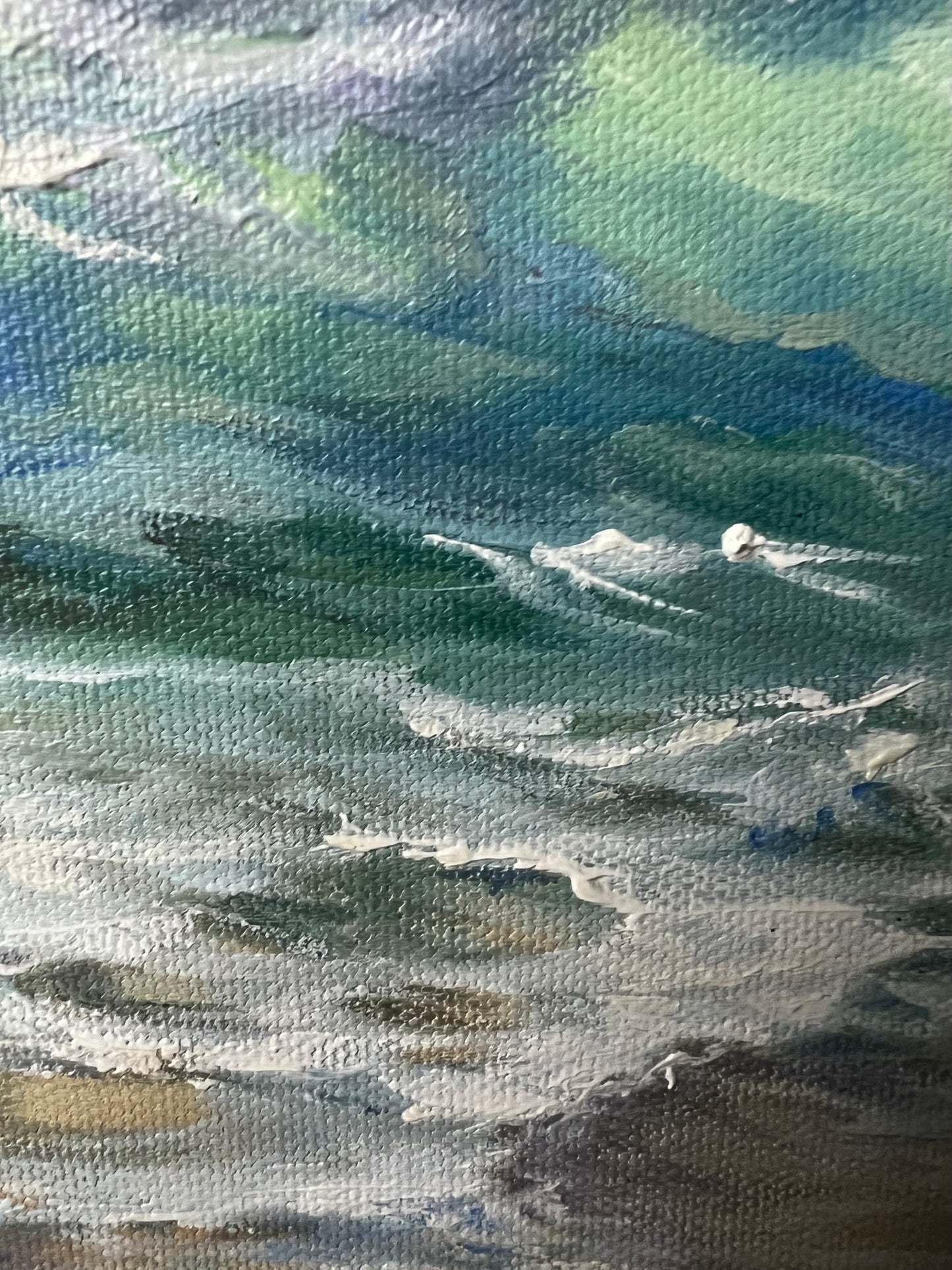 Soft Waves, original oil painting, seascape