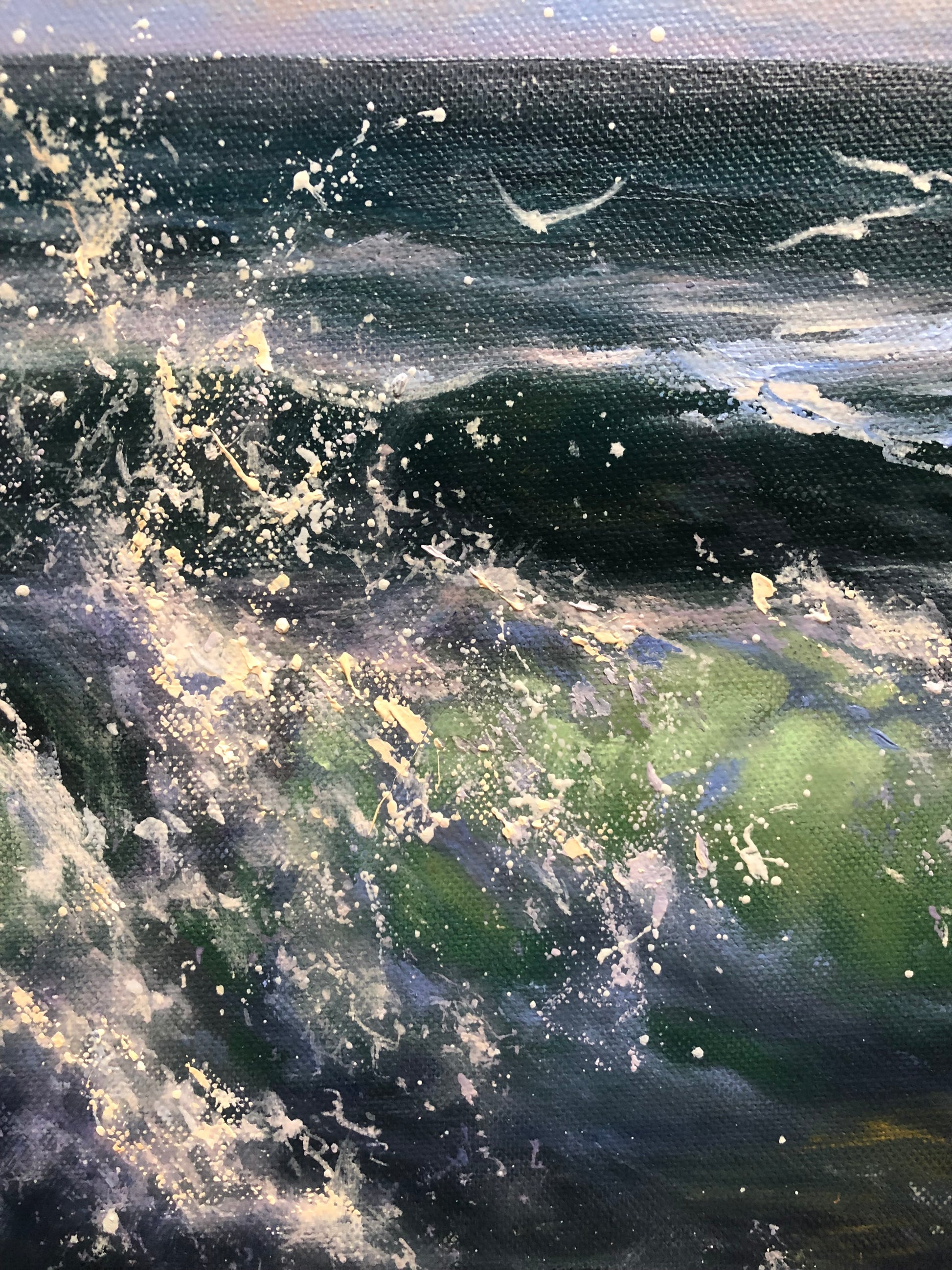 green wave painting
