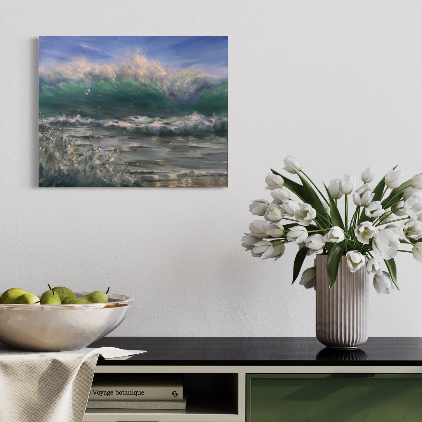Sunny Storm, original oil painting, seascape