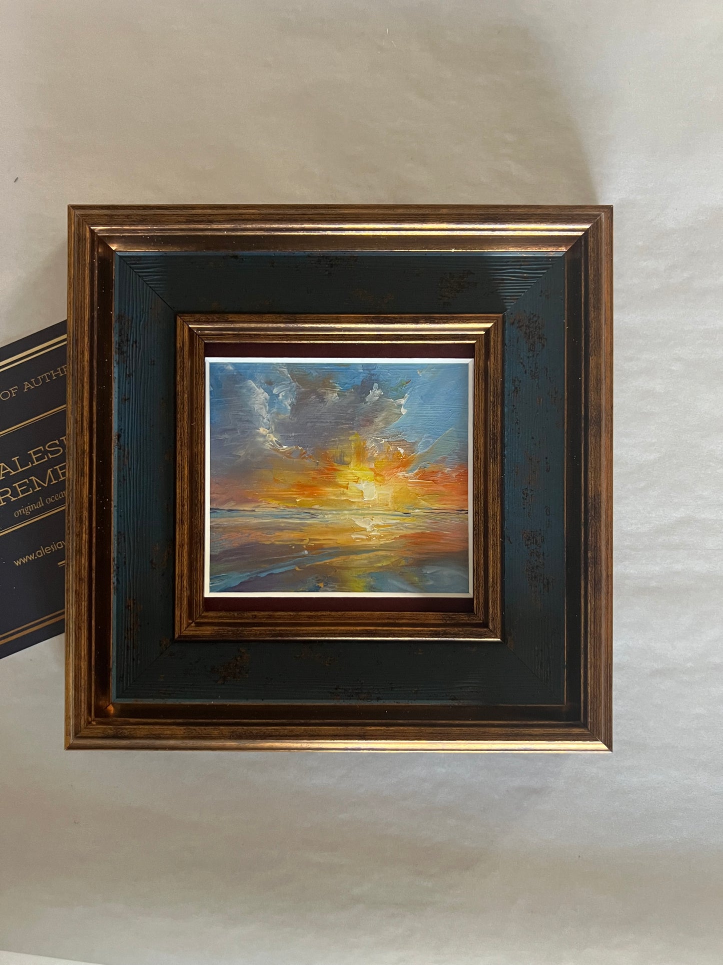 True Colours, 8.5x9.5cm , original seascape oil painting