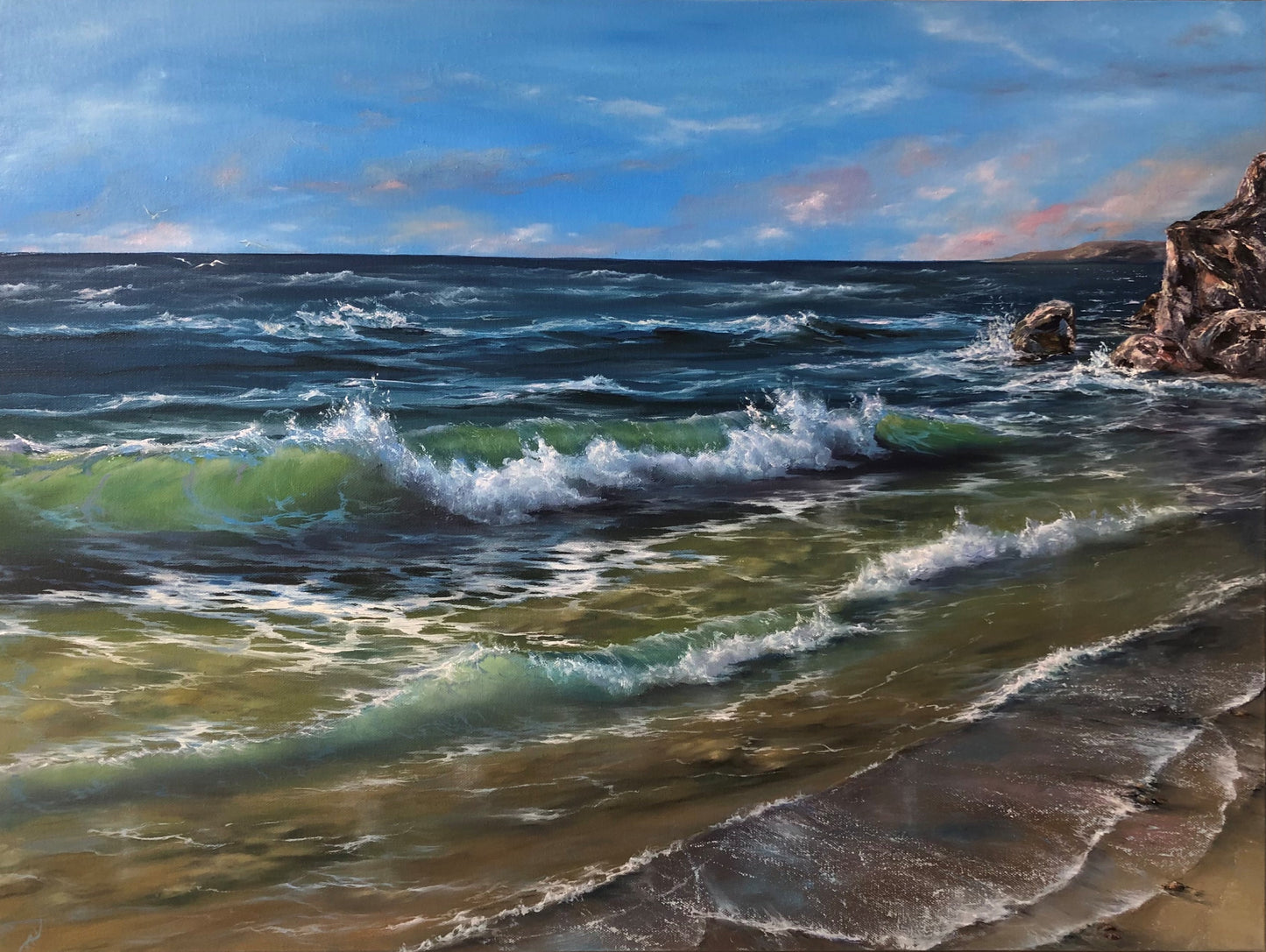 Afternoon Tide, 60x80 cm, original oil painting