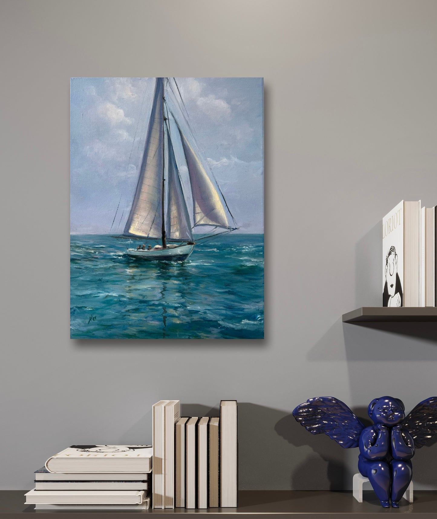Fair Winds!, 30x40 cm, original oil painting, seascape