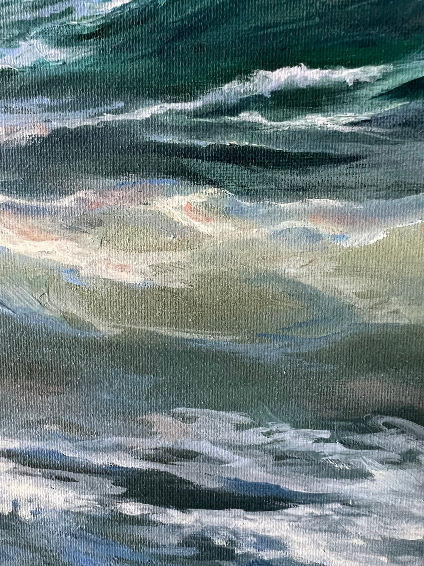 My Happy Place, 50x60 cm, original oil ocean painting