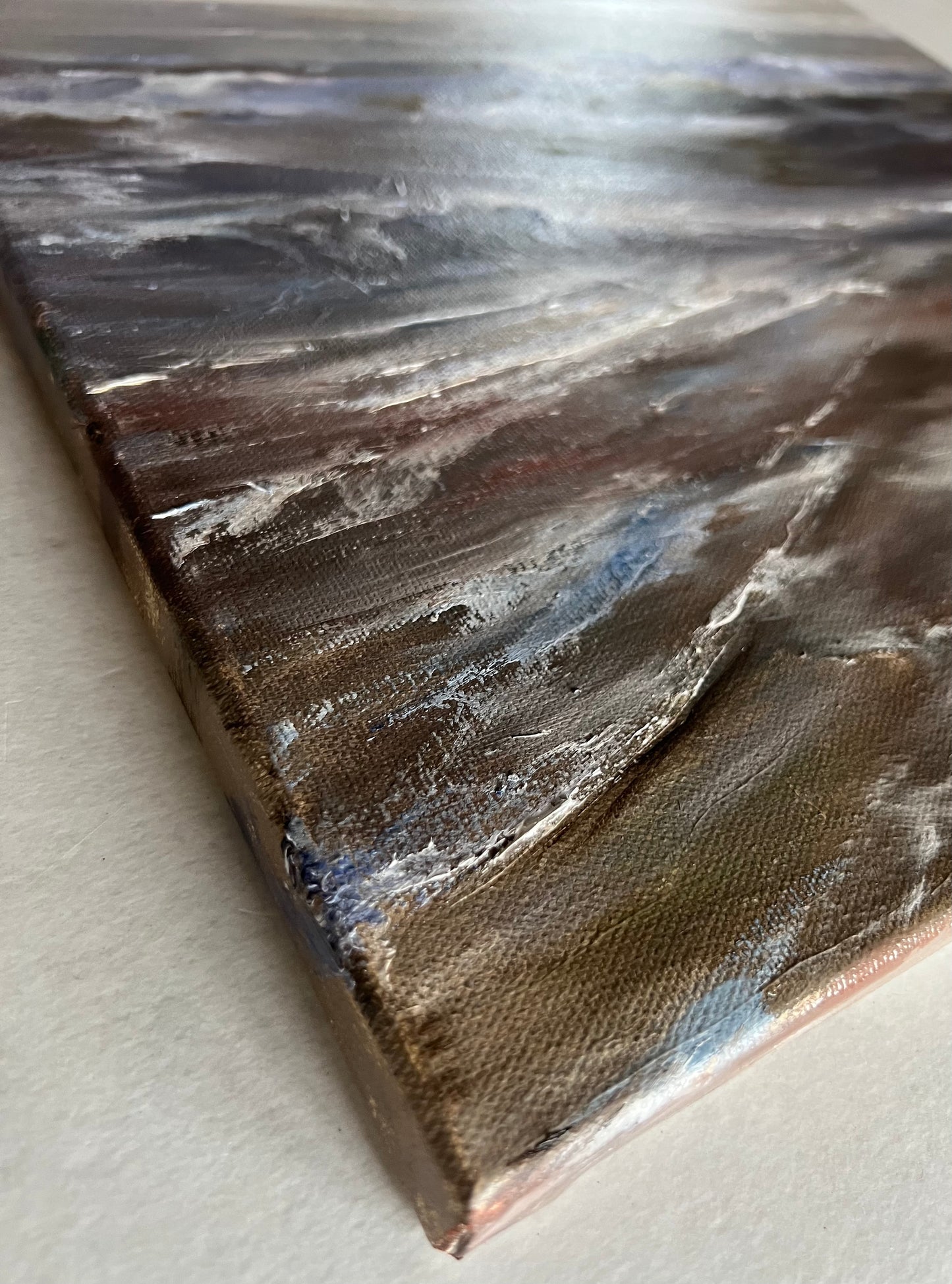 Blurry Skies , original oil painting, seascape