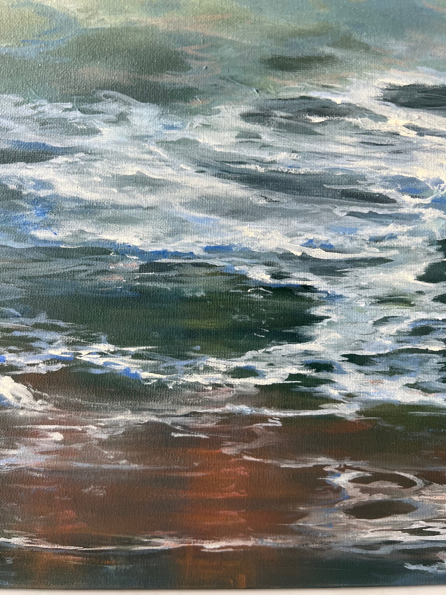 My Happy Place, 50x60 cm, original oil ocean painting