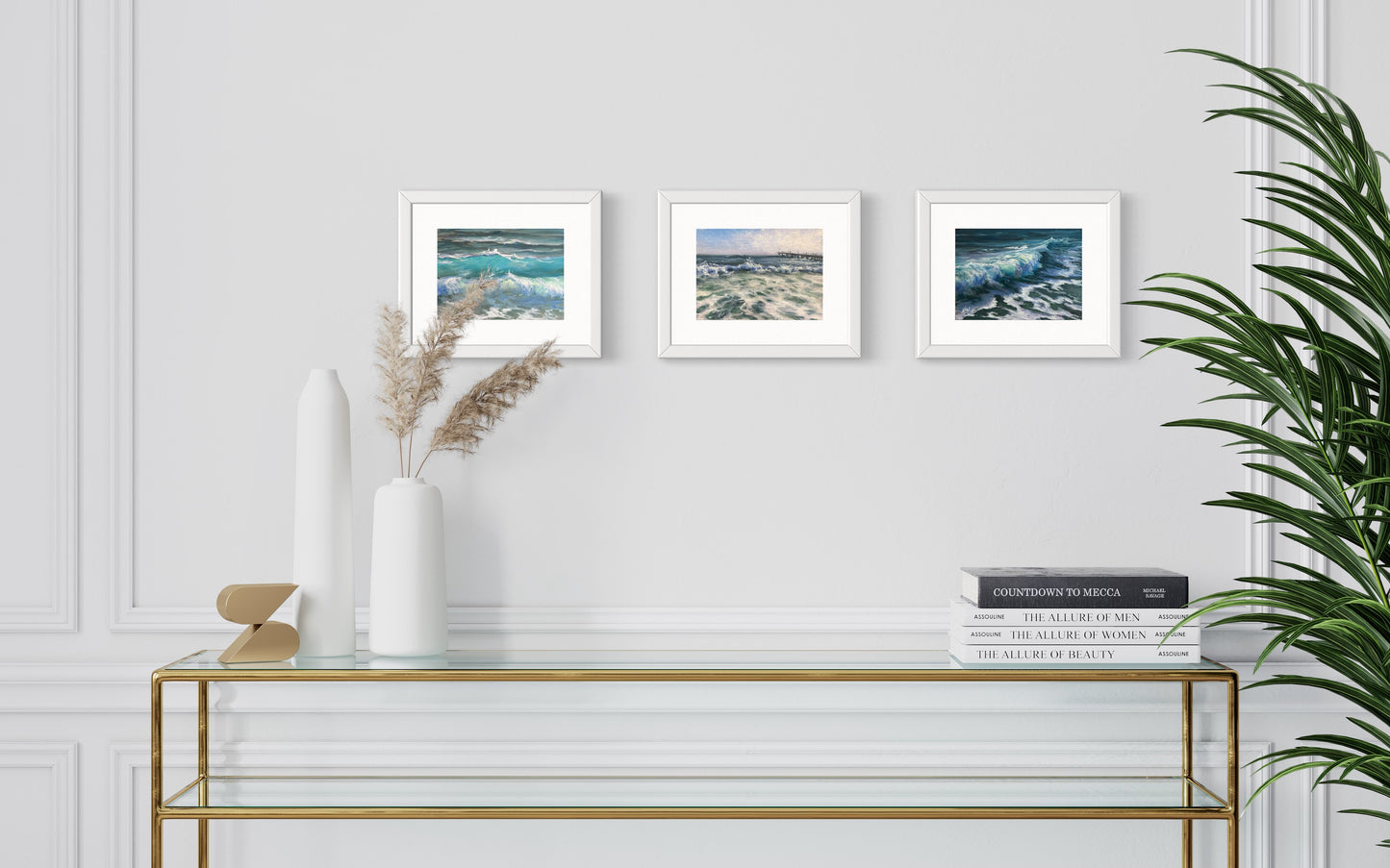 Rolling Gems, 13x18 cm, original seascape oil painting